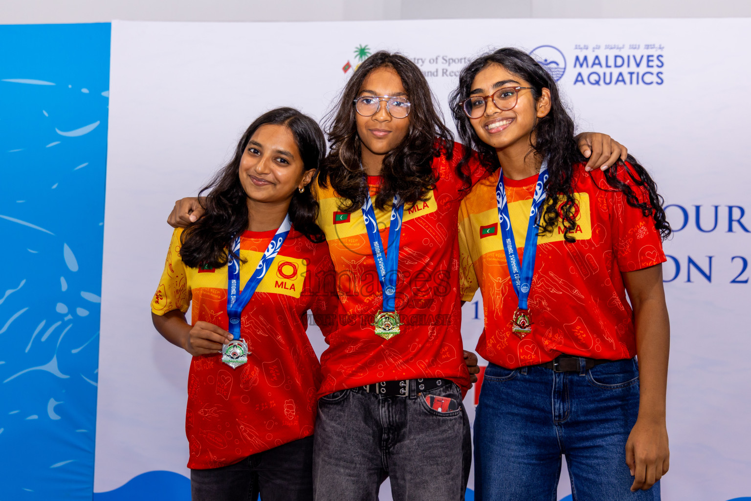 Closing Ceremony of 1st National Short Course Swimming Competition held in Hulhumale', Maldives on Thursday, 19th June 2025. Photos: Nausham Waheed / images.mv