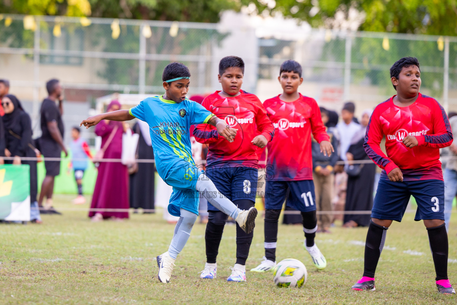 Day 1 of MILO Academy Championship 2024 - U12 was held at Henveiru Grounds in Male', Maldives on Thursday, 4th July 2024. 
Photos: Ismail Thoriq / images.mv