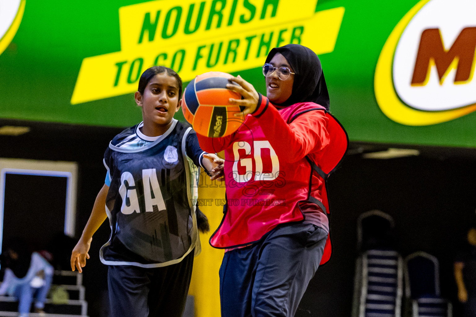 Day 9 of 25th Inter-School Netball Tournament was held in Social Center at Male', Maldives on Monday, 19th August 2024. Photos: Nausham Waheed / images.mv