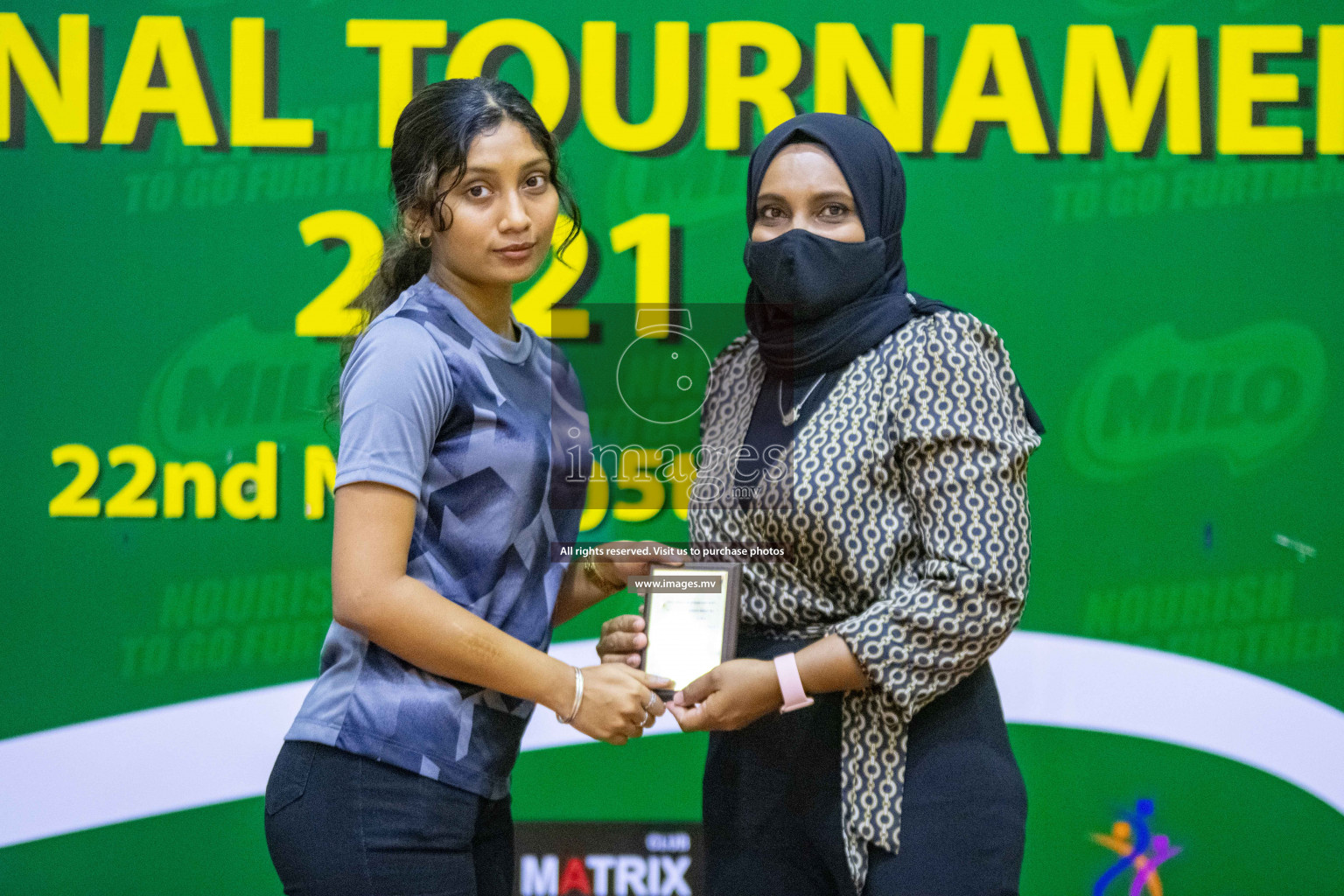 Kulhudhuffushi Youth & R.C vs Club Green Streets in the Finals of Milo National Netball Tournament 2021 (Women's) held on 5th December 2021 in Male', Maldives Photos: Ismail Thoriq / images.mv