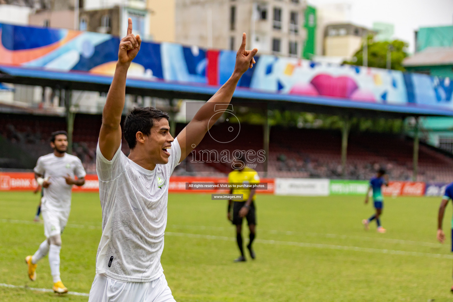 Super United Sports vs Green Streets in Ooredoo Dhivehi Premier League 2021/22 on 06 July 2022, held in National Football Stadium, Male', Maldives