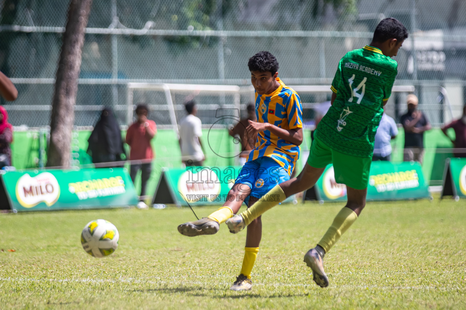 Day 3 of MILO Academy Championship 2025 (U14) was held on Saturday, 1st November 2025 at Henveiru Football Grounds, Male', Maldives . 

Photos: Hassan Simah / images.mv