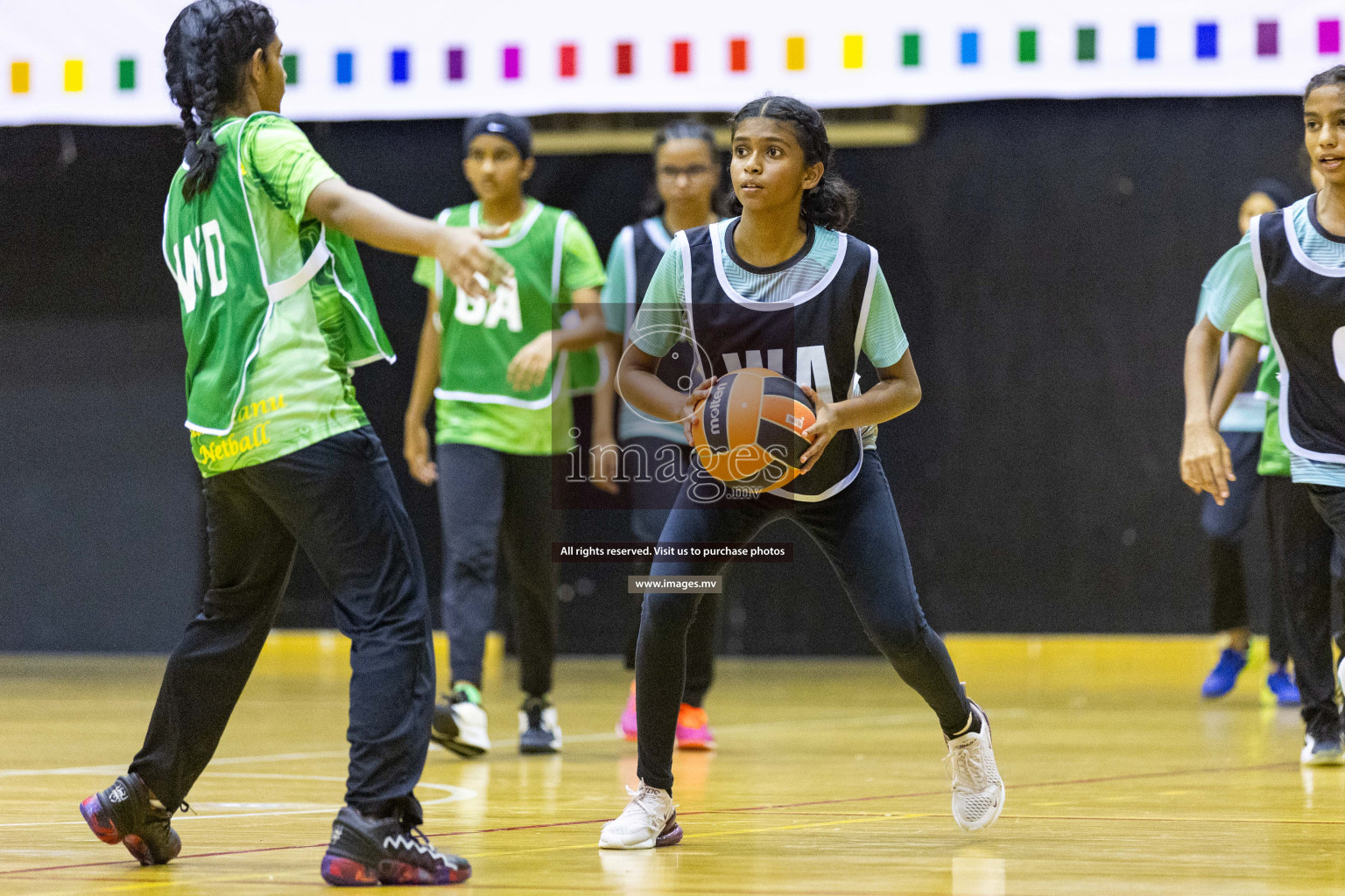 Day 10 of 24th Interschool Netball Tournament 2023 was held in Social Center, Male', Maldives on 5th November 2023. Photos: Nausham Waheed / images.mv