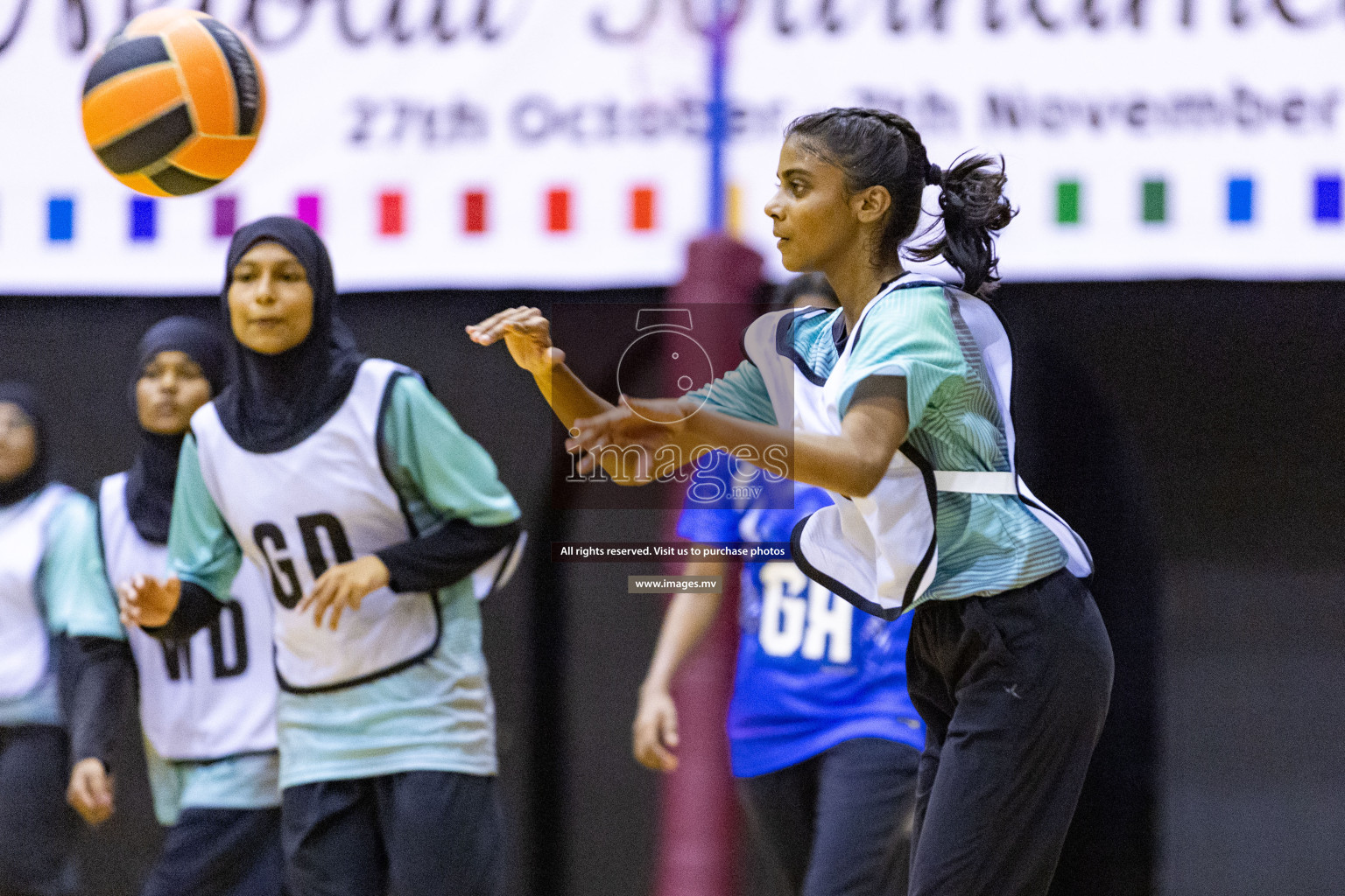 24th Interschool Netball Tournament 2023 was held in Social Center, Male', Maldives on 27th October 2023. Photos: Nausham Waheed / images.mv