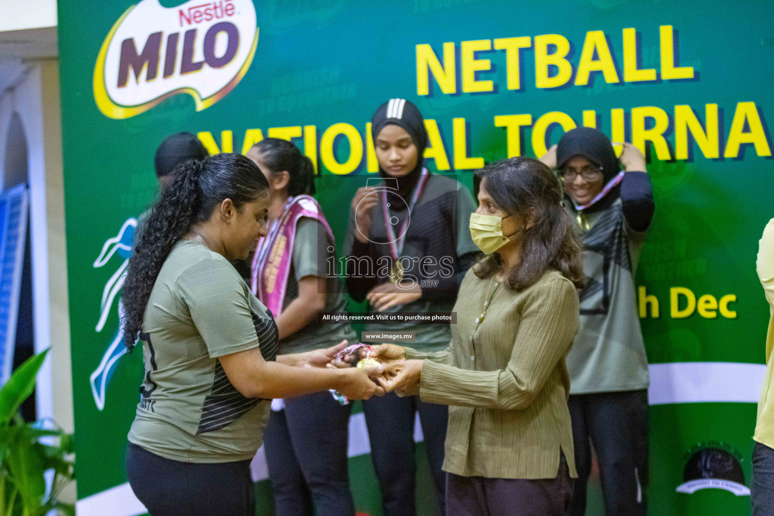 Kulhudhuffushi Youth & R.C vs Club Green Streets in the Finals of Milo National Netball Tournament 2021 (Women's) held on 5th December 2021 in Male', Maldives Photos: Ismail Thoriq / images.mv