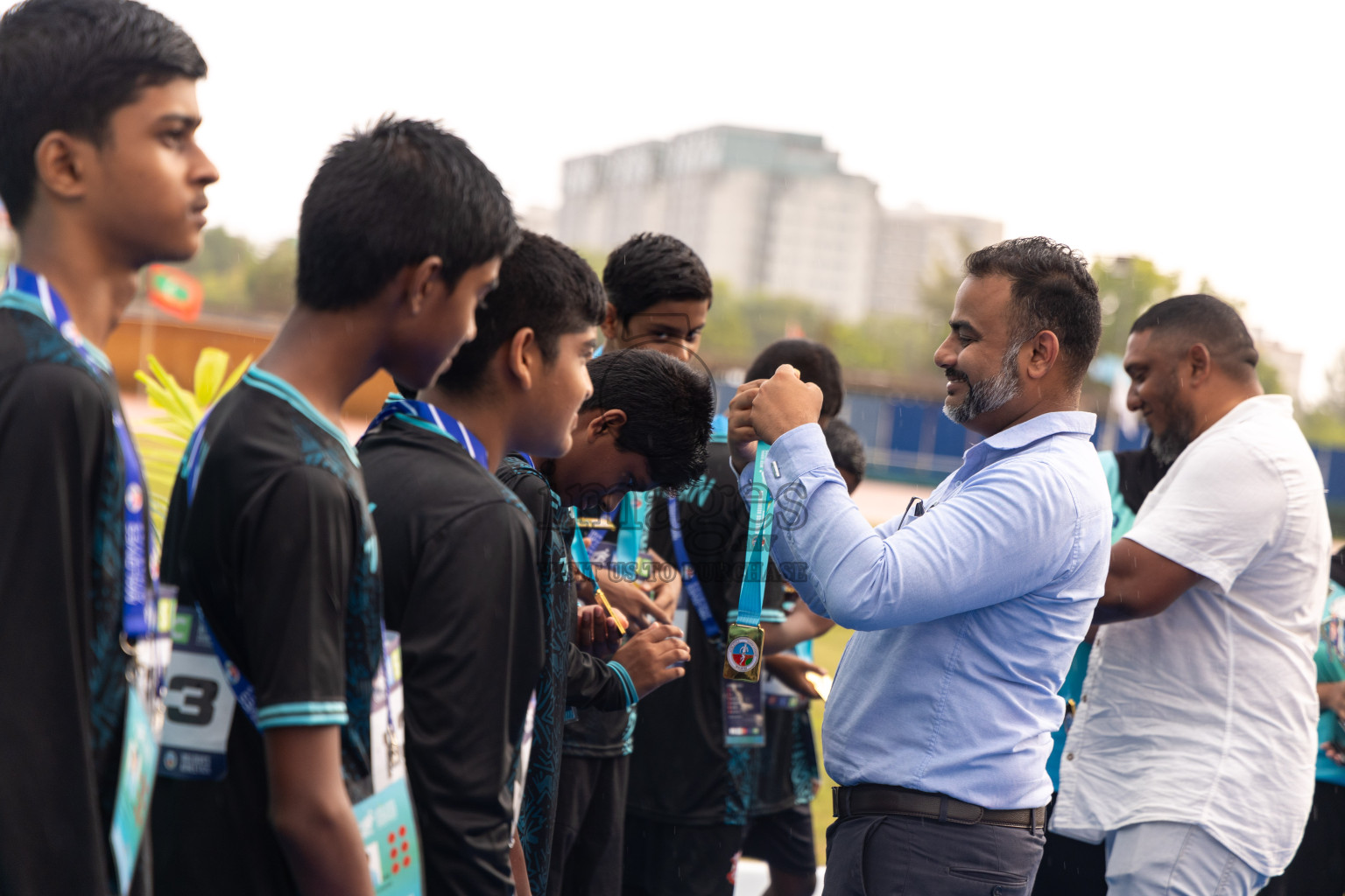 Day 6 of MWSC Interschool Athletics Championships 2024 held in Hulhumale Running Track, Hulhumale, Maldives on Thursday, 14th November 2024. Photos by: Ismail Thoriq / Images.mv