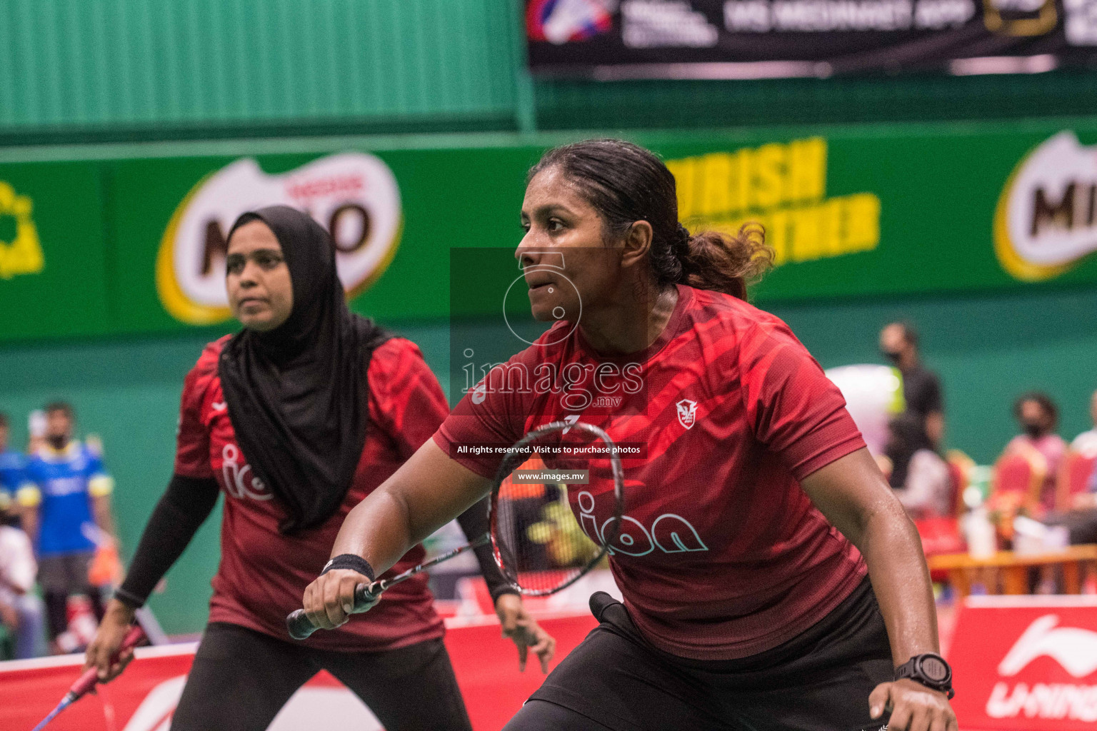 Day 5 of Badminton association mixed group championship 2021 held in Male', Maldives Photos by Nausham Waheed