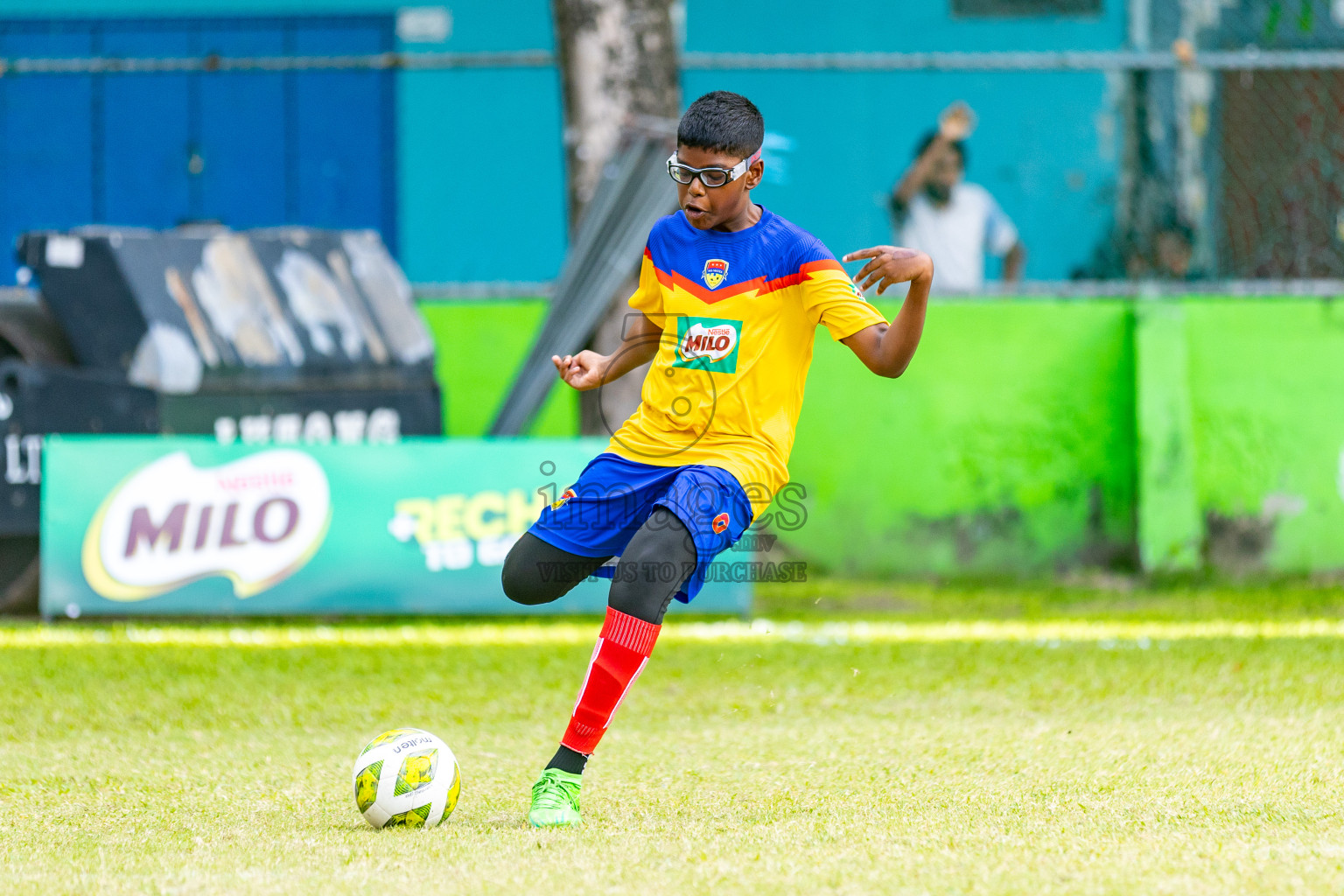 Day 2 of MILO Academy Championship 2025 (U-12) was held at Henveiru Stadium in Male', Maldives on Friday, 2nd May 2025. Photos: Mohamed Mahfooz Moosa / images.mv