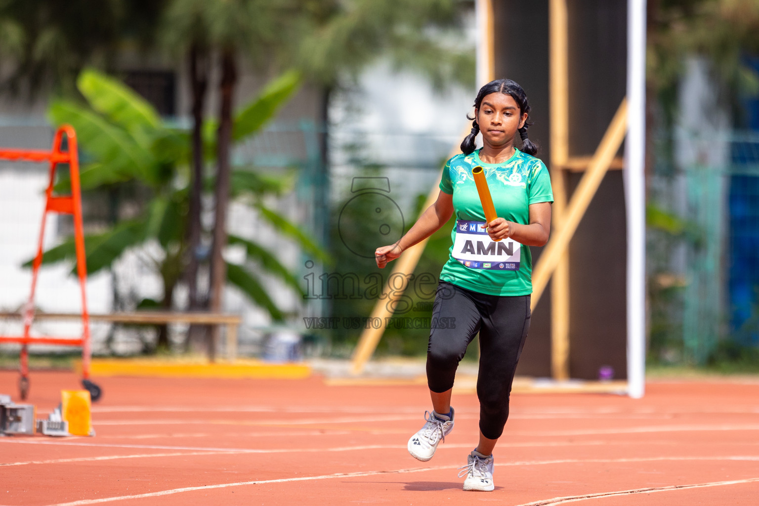 Day 5 of MWSC Interschool Athletics Championships 2024 held in Hulhumale Running Track, Hulhumale, Maldives on Wednesday, 13th November 2024. Photos by: Raif Yoosuf / Images.mv