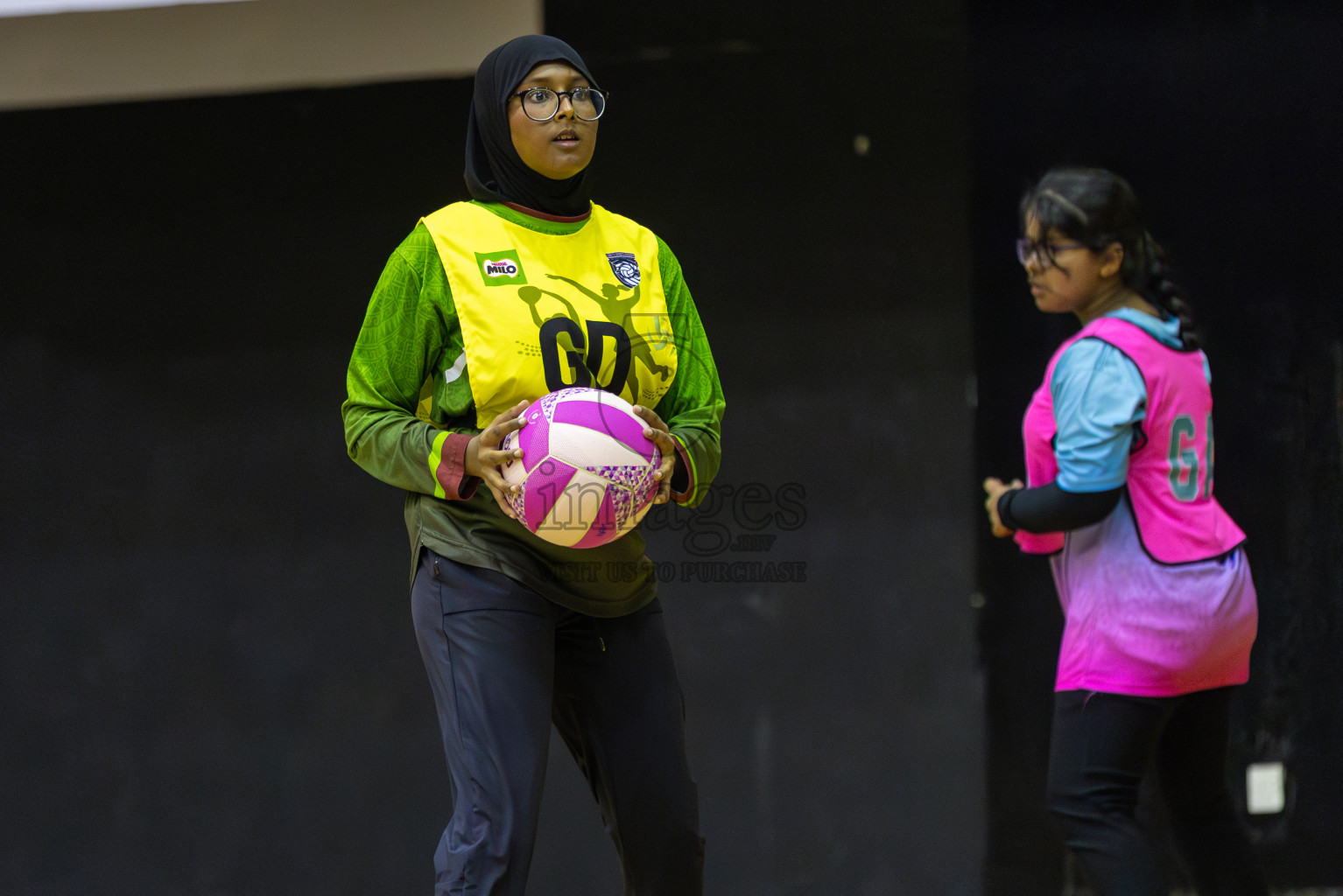 Fionti Sports Acadamy vs Netkids C in Day 3 of 3rd Netball Junior Championship, held at Social Center on Wednesday 22nd January 2025 . Photos: Shuu Abdul Sattar / images.mv