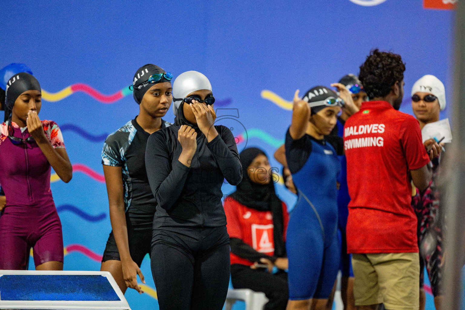 Day 4 of National Swimming Competition 2024 held in Hulhumale', Maldives on Monday, 16th December 2024. 
Photos: Hassan Simah / images.mv