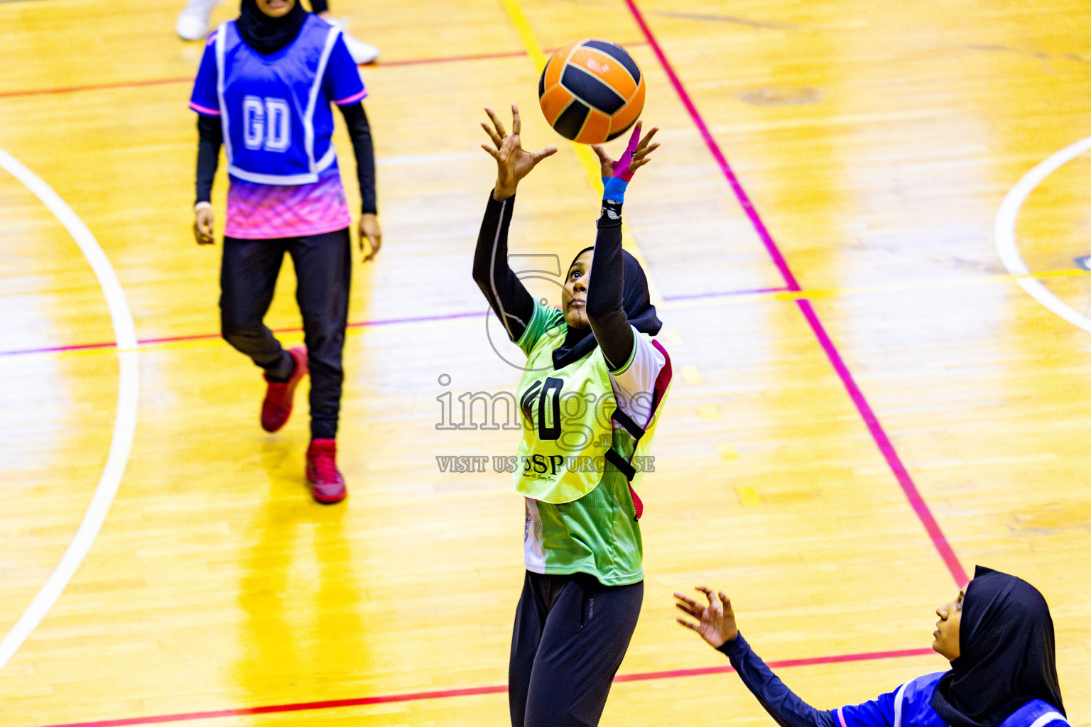 Kulhudhuffushi Youth & Recreation Club vs Sports Club Shining Star in Day 3 of 21st National Netball Tournament was held in Social Canter at Male', Maldives on Saturday, 18th May 2024. Photos: Nausham Waheed / images.mv