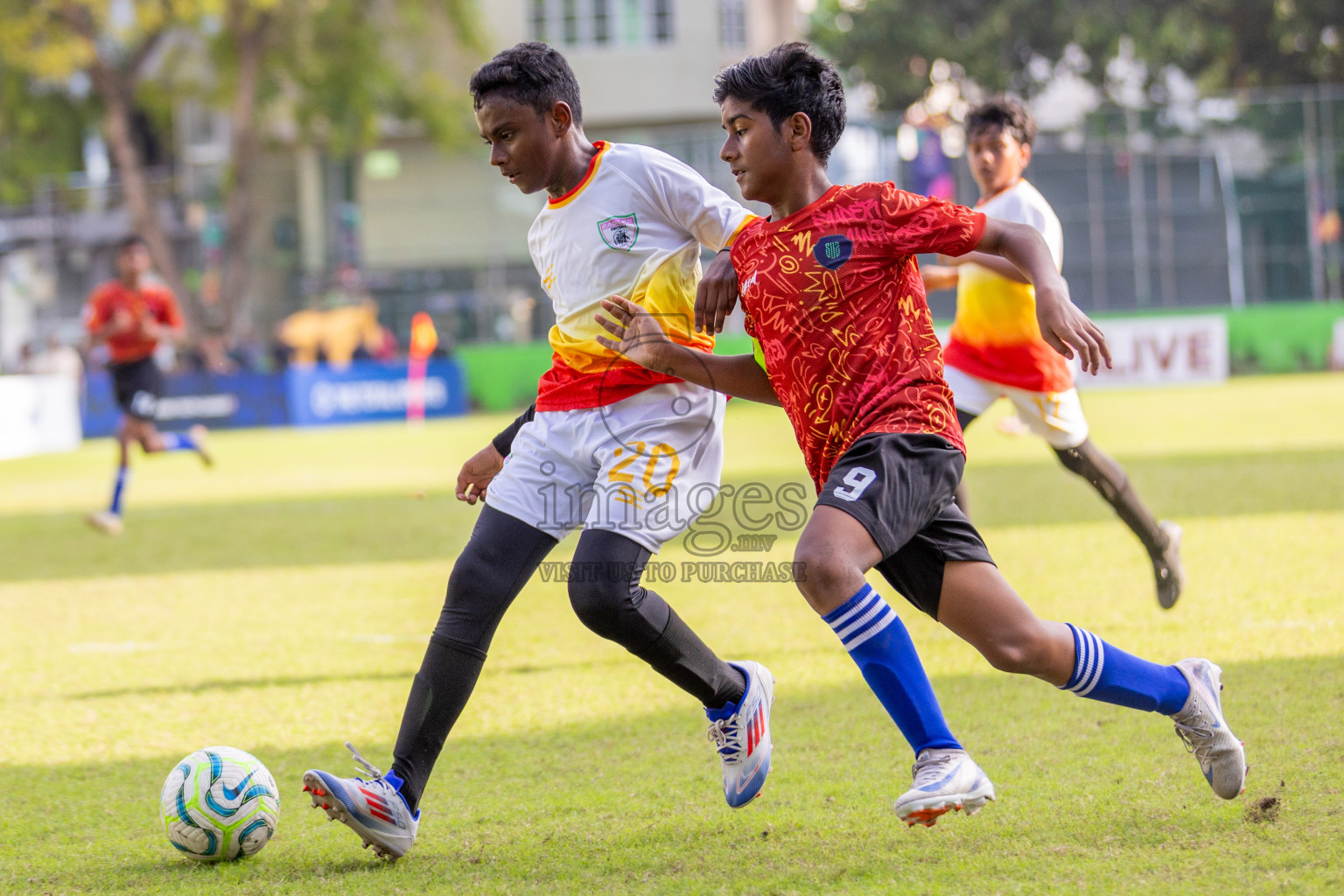 Club Eagles vs Super United Sports (U12) in Day 4 of Dhivehi Youth League 2024 held at Henveiru Stadium on Thursday, 28th November 2024. Photos: Shuu Abdul Sattar/ Images.mv