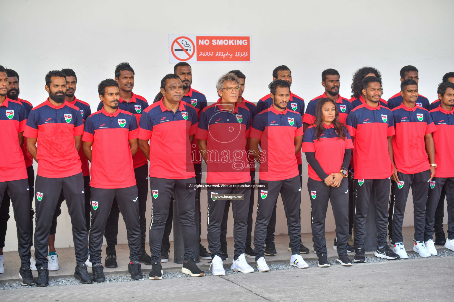 The Senior Men's National Team depart to Japan Training Camp from Maafannu Bus Terminal, Male', Maldives on 5th June 2023 Photos: Nausham Waheed/ Images.mv