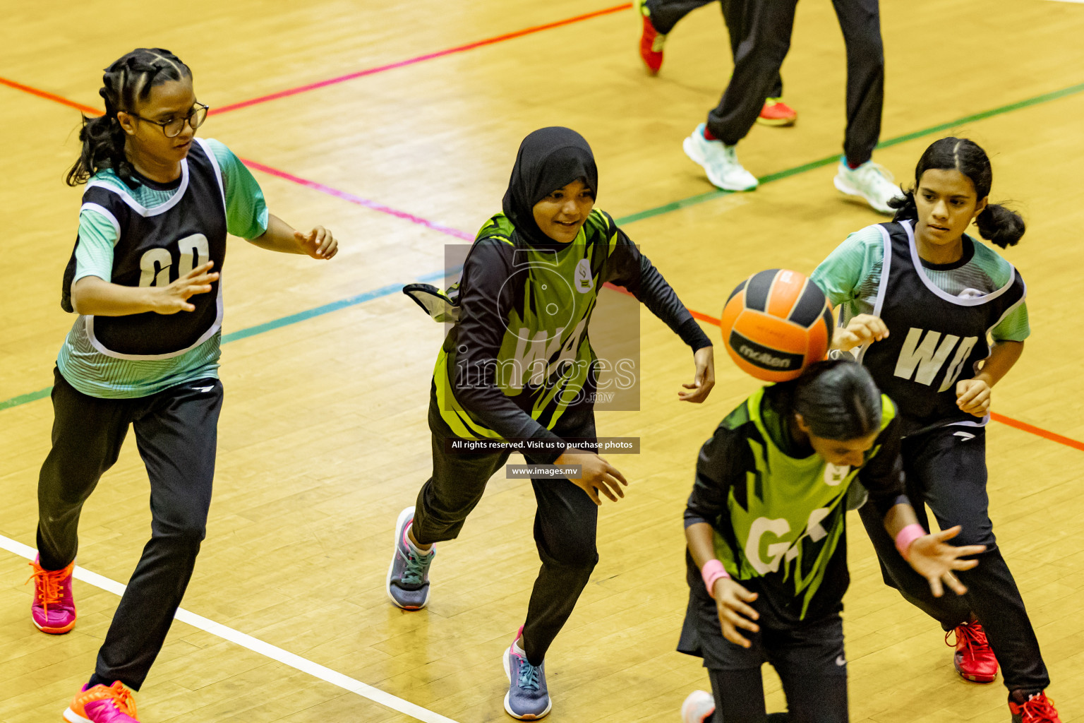 Day 8 of 24th Interschool Netball Tournament 2023 was held in Social Center, Male', Maldives on 3rd November 2023. Photos: Hassan Simah, Nausham Waheed / images.mv