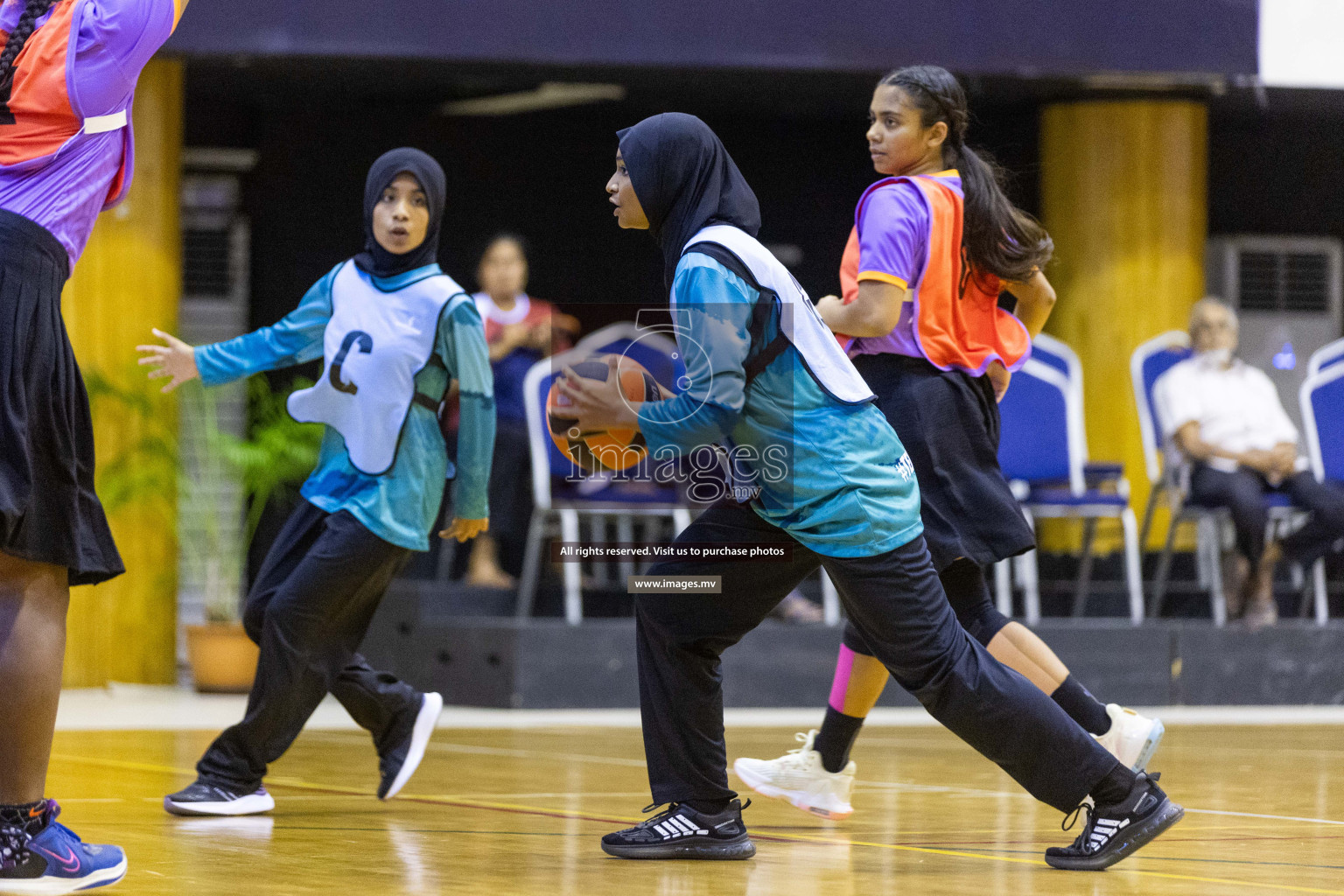 Day6 of 24th Interschool Netball Tournament 2023 was held in Social Center, Male', Maldives on 1st November 2023. Photos: Nausham Waheed / images.mv