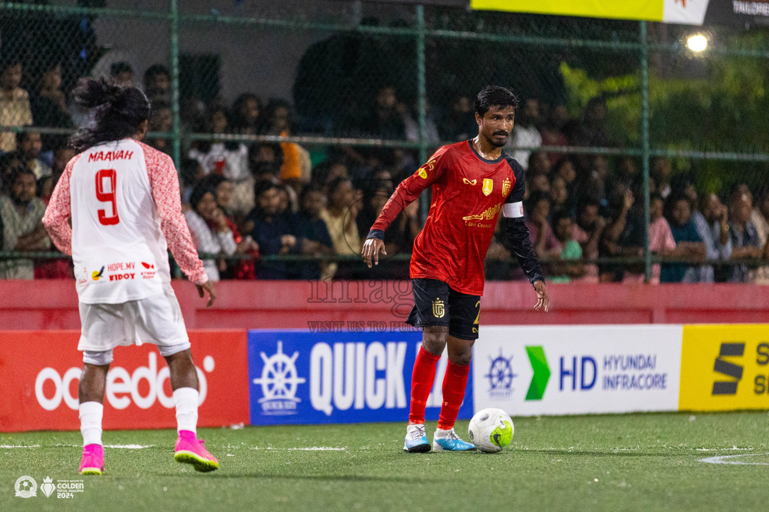 L Maavah vs L Gan in Day 7 of Golden Futsal Challenge 2024 was held on Saturday, 20th January 2024, in Hulhumale', Maldives Photos: Ismail Thoriq / images.mv