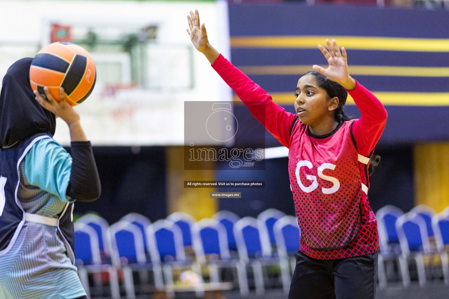 Day2 of 24th Interschool Netball Tournament 2023 was held in Social Center, Male', Maldives on 28th October 2023. Photos: Nausham Waheed / images.mv