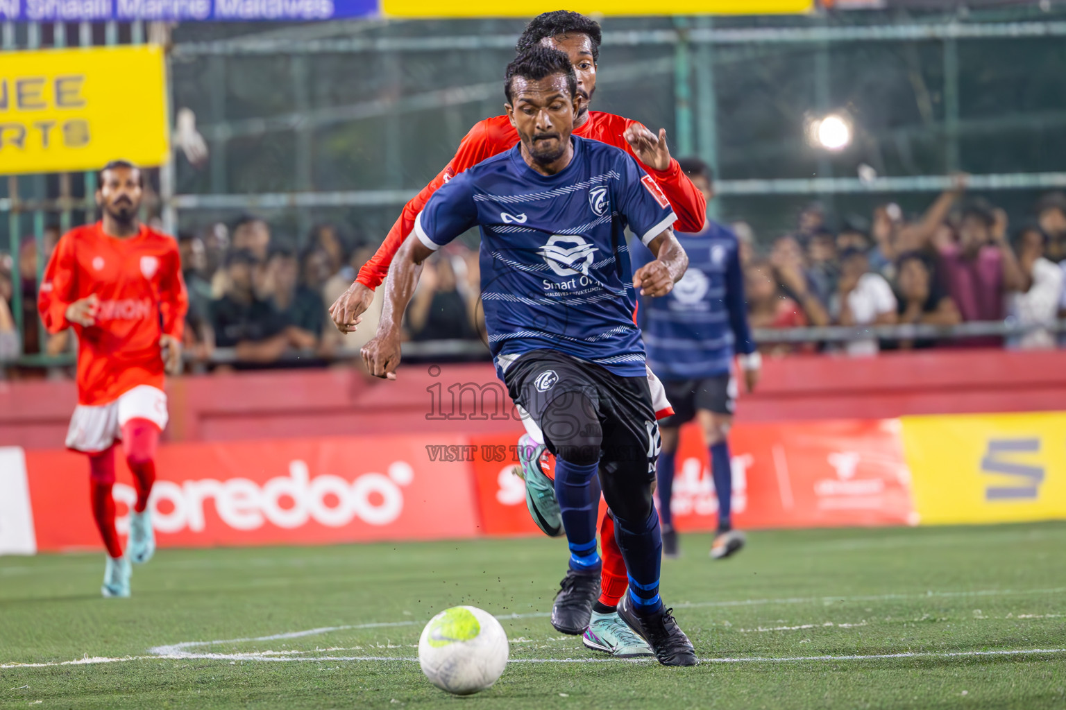 K Gaafaru vs B Eydhafushi in Semi Finals of Golden Futsal Challenge 2024 which was held on Friday, 1st March 2024, in Hulhumale', Maldives.
Photos: Ismail Thoriq / images.mv