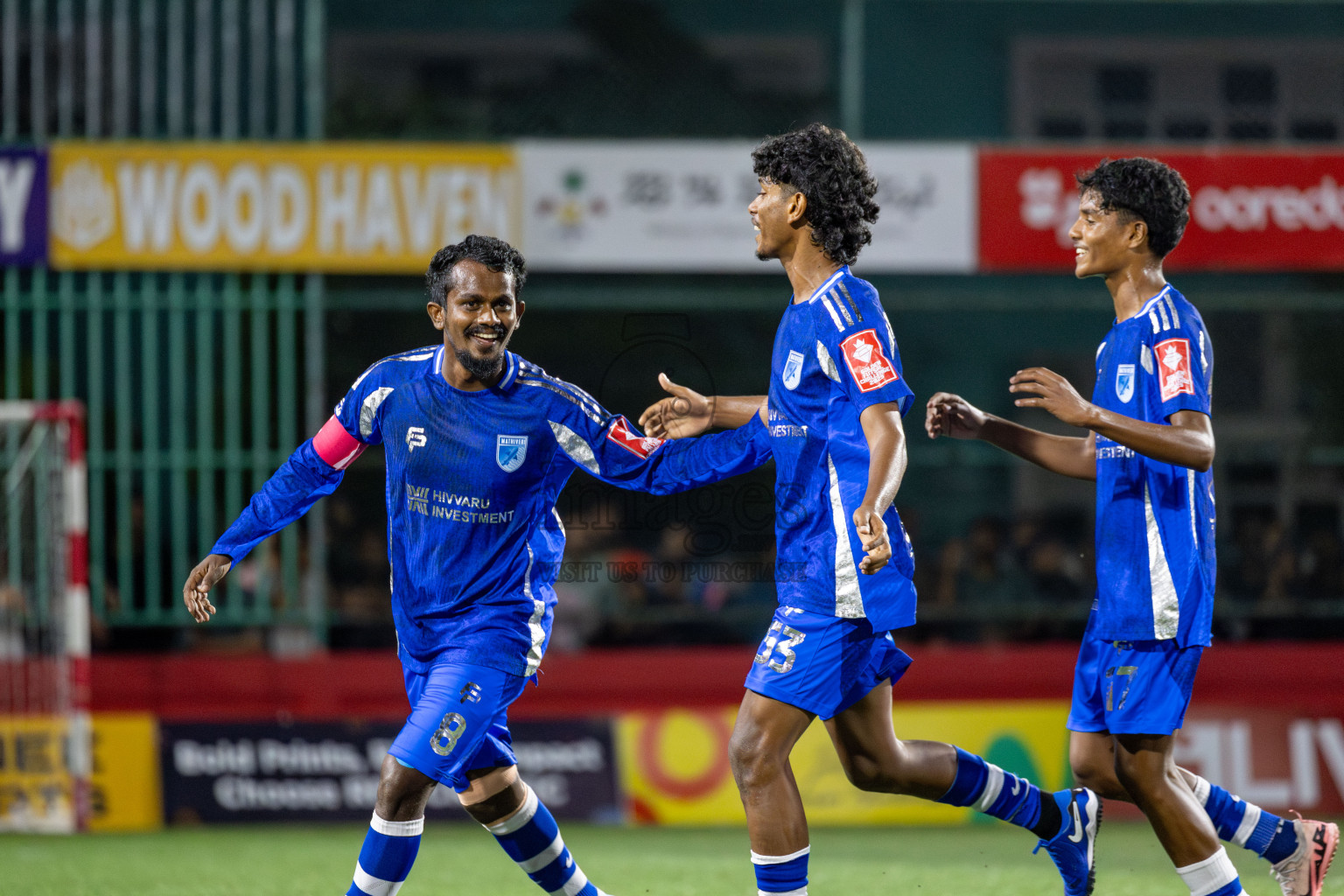AA Mathiveri vs AA Himandhoo in Day 11 of Golden Futsal Challenge 2025 was held on Wednesday, 15th January 2025, in Hulhumale', Maldives Photos: Mohamed Mahfooz Moosa / images.mv