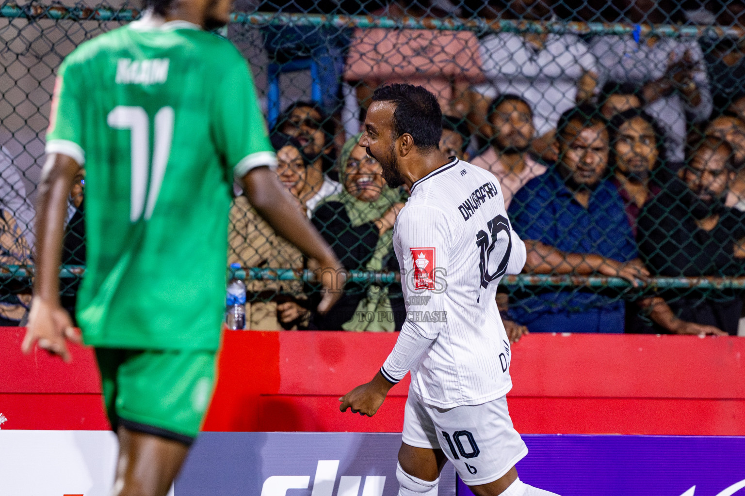 R Dhuvaafaru vs R Meedhoo in Day 14 of Golden Futsal Challenge 2025 was held on Saturday, 18th January 2025, in Hulhumale', Maldives. Photos: Nausham Waheed / images.mv