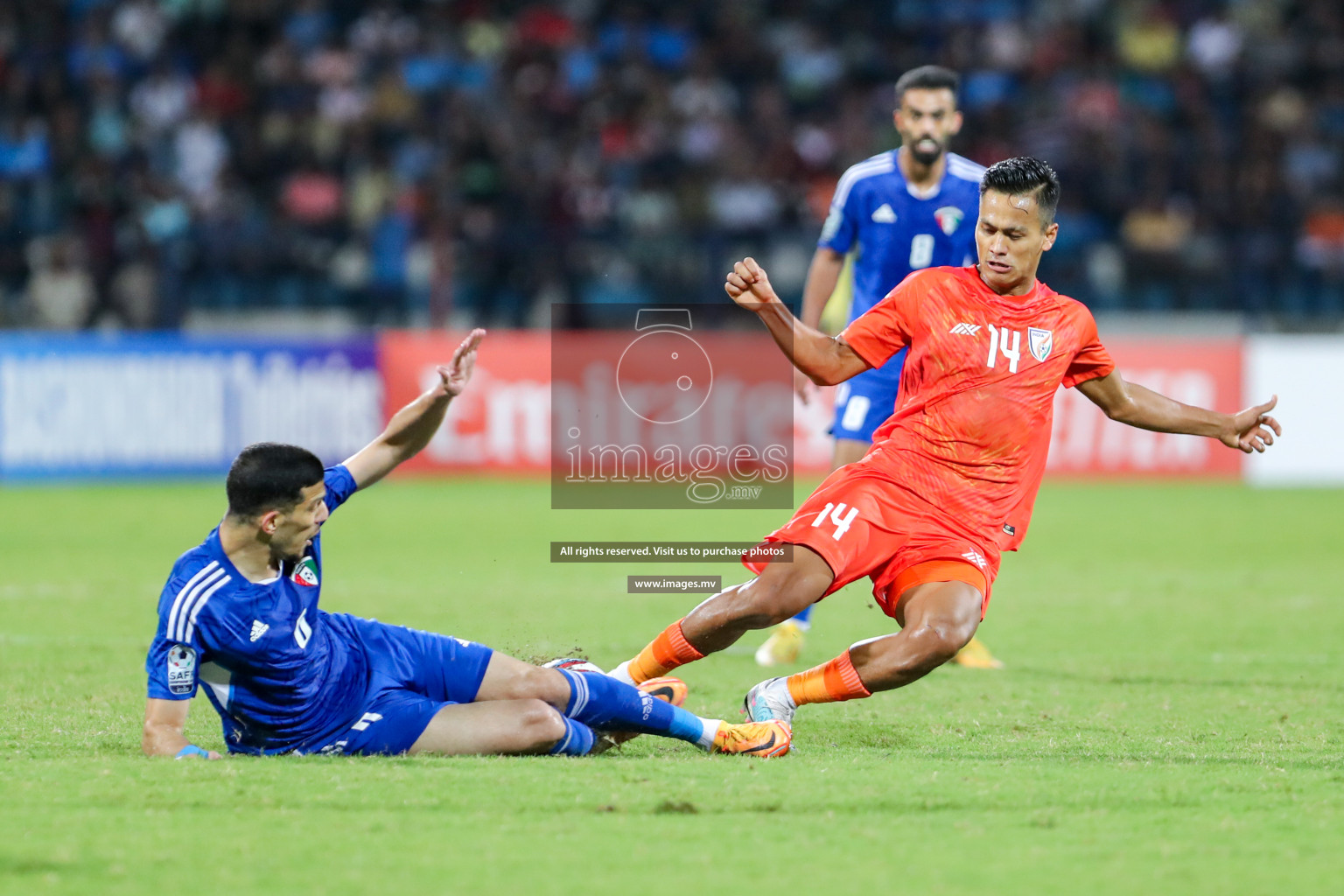 Kuwait vs India in the Final of SAFF Championship 2023 held in Sree Kanteerava Stadium, Bengaluru, India, on Tuesday, 4th July 2023. Photos: Nausham Waheed, Hassan Simah / images.mv