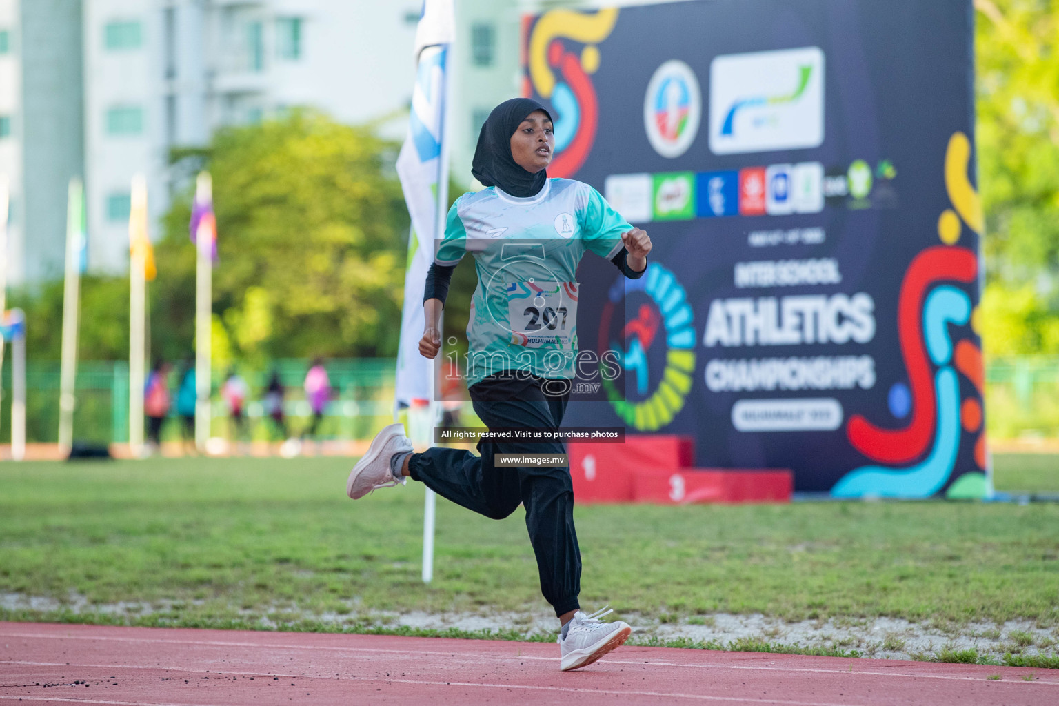 Day two of Inter School Athletics Championship 2023 was held at Hulhumale' Running Track at Hulhumale', Maldives on Sunday, 15th May 2023. Photos: Nausham Waheed / images.mv