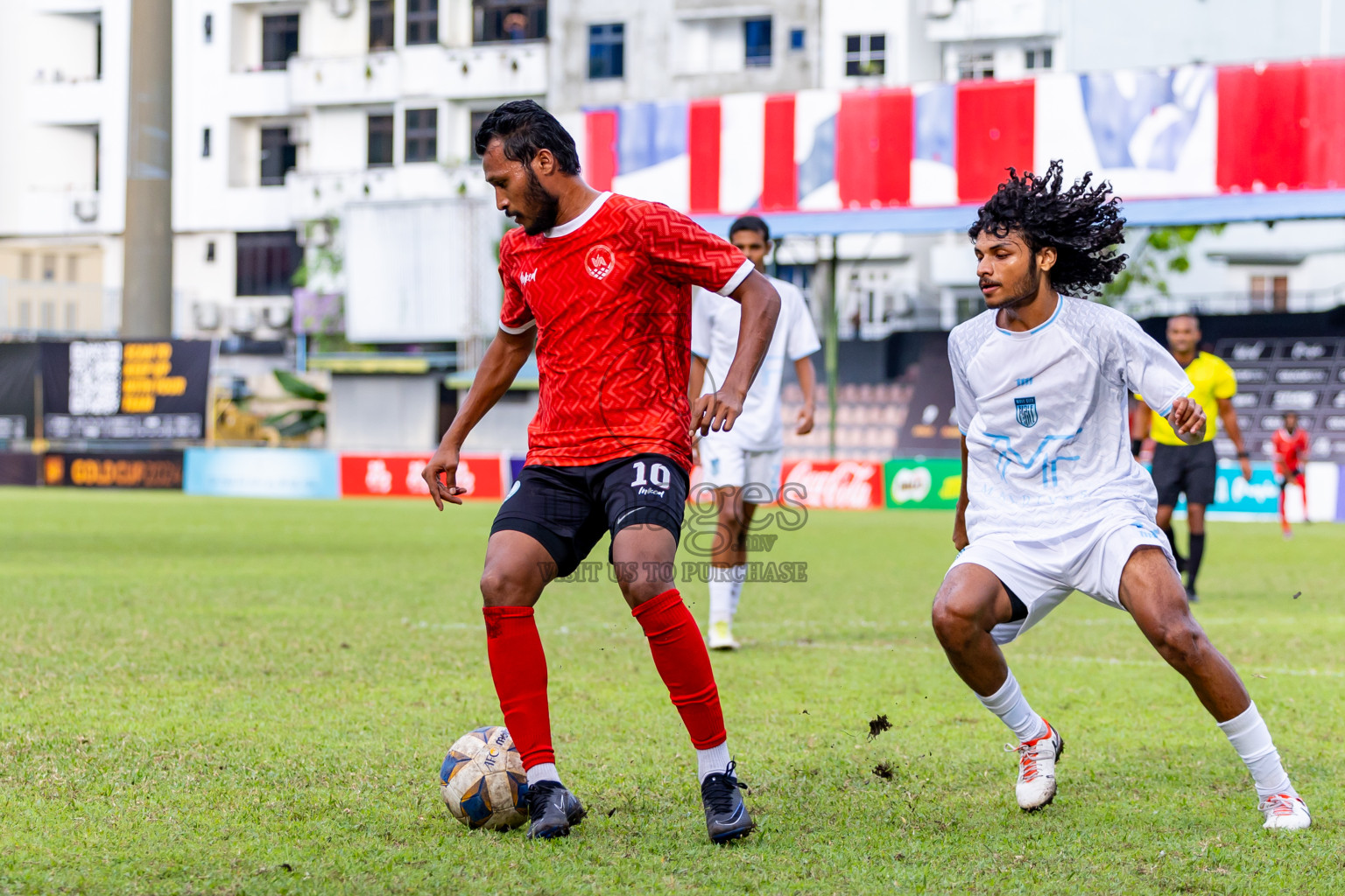 Eydhafushi vs Male' in Semi Finals of Gold Cup 2024 held at National Football Stadium on Saturday, 21st December 2024. Photos: Nausham Waheed / Images.mv