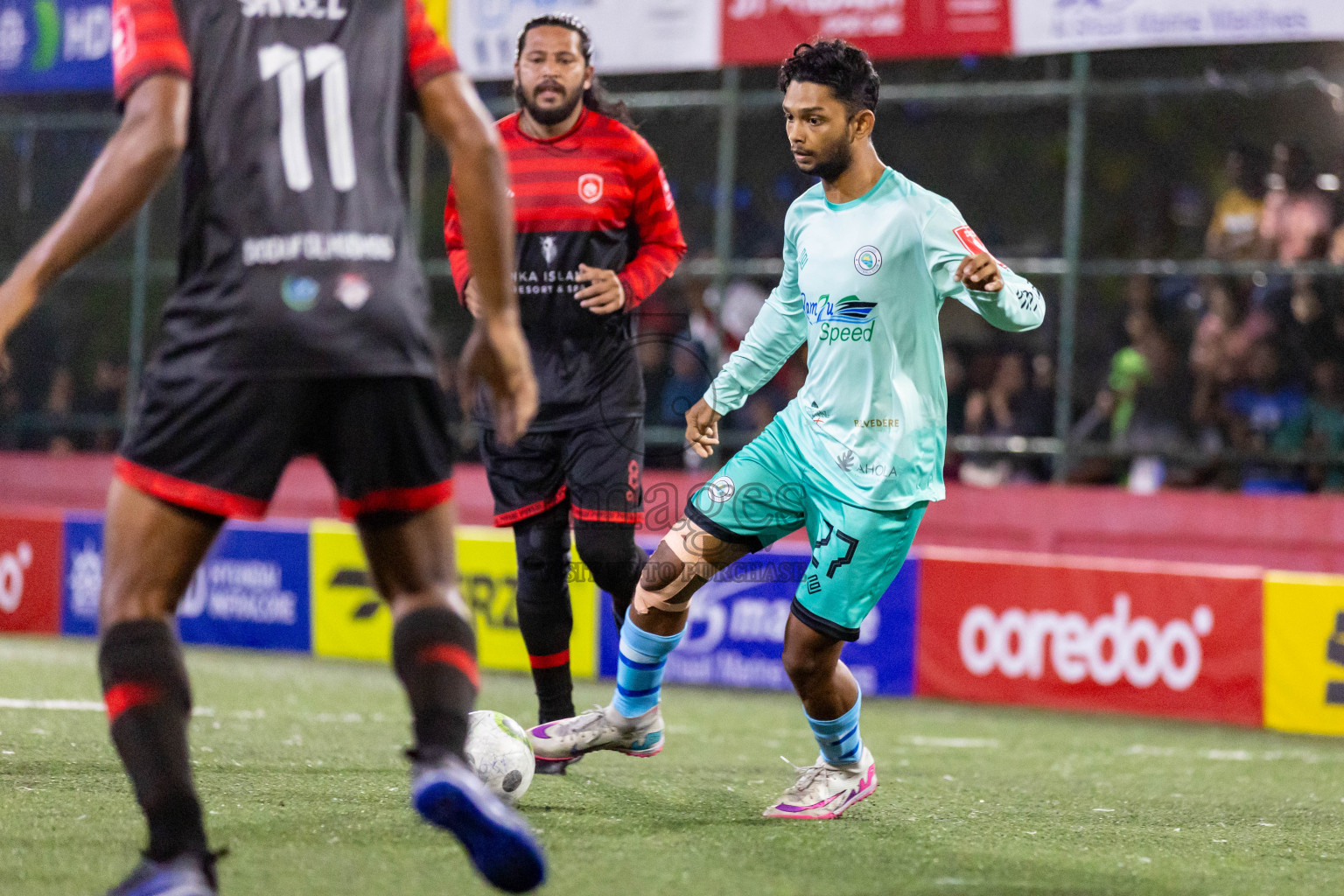 AA. Bodufolhudhoo  VS  AA. Thoddoo  in Day 11 of Golden Futsal Challenge 2024 was held on Thursday, 25th January 2024, in Hulhumale', Maldives
Photos: Nausham Waheed / images.mv