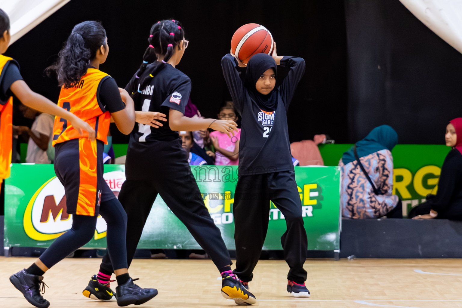 Day 3 of Milo 5 x 5 Junior Challenge 2025 - Basketball tournament held in Basketball Training Center, Male', Maldives on Saturday, 11th October 2025. Photos by: Nausham Waheed, Hassan Simah / Images.mv