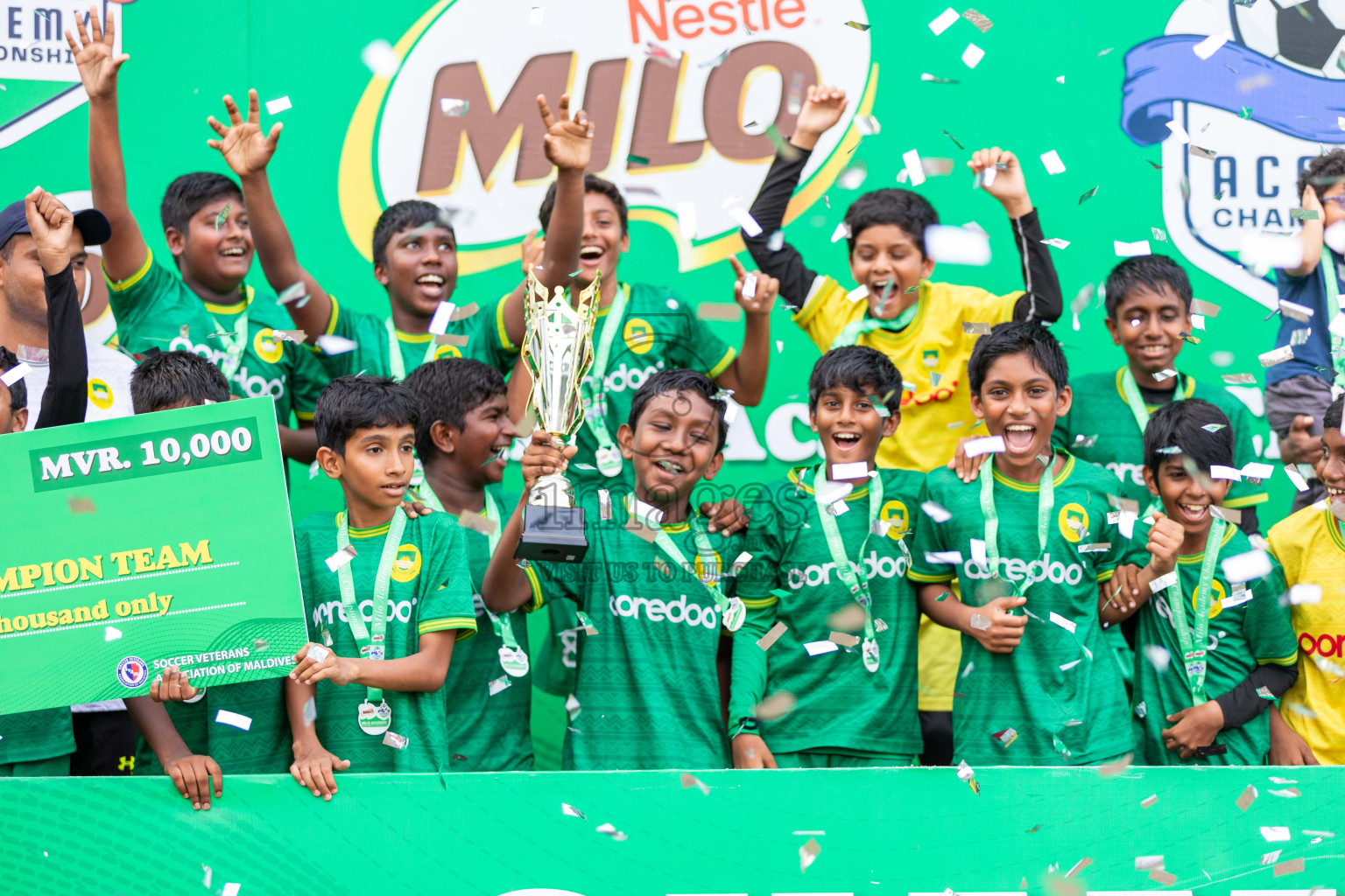 Final Day  of MILO Academy Championship 2024 - U12 was held at Henveiru Grounds in Male', Maldives on Thursday, 7th July 2024. Photos: Shuu Abdul Sattar / images.mv