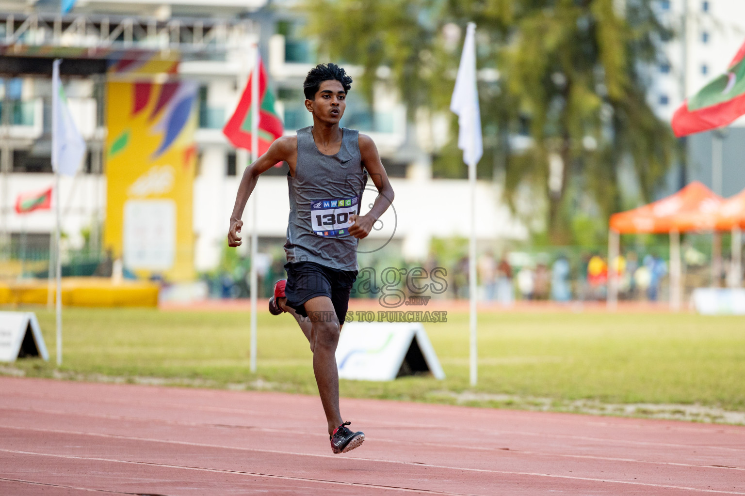 Day 2 of MWSC Interschool Athletics Championships 2024 held in Hulhumale Running Track, Hulhumale, Maldives on Sunday, 10th November 2024. 
Photos by: Hassan Simah / Images.mv