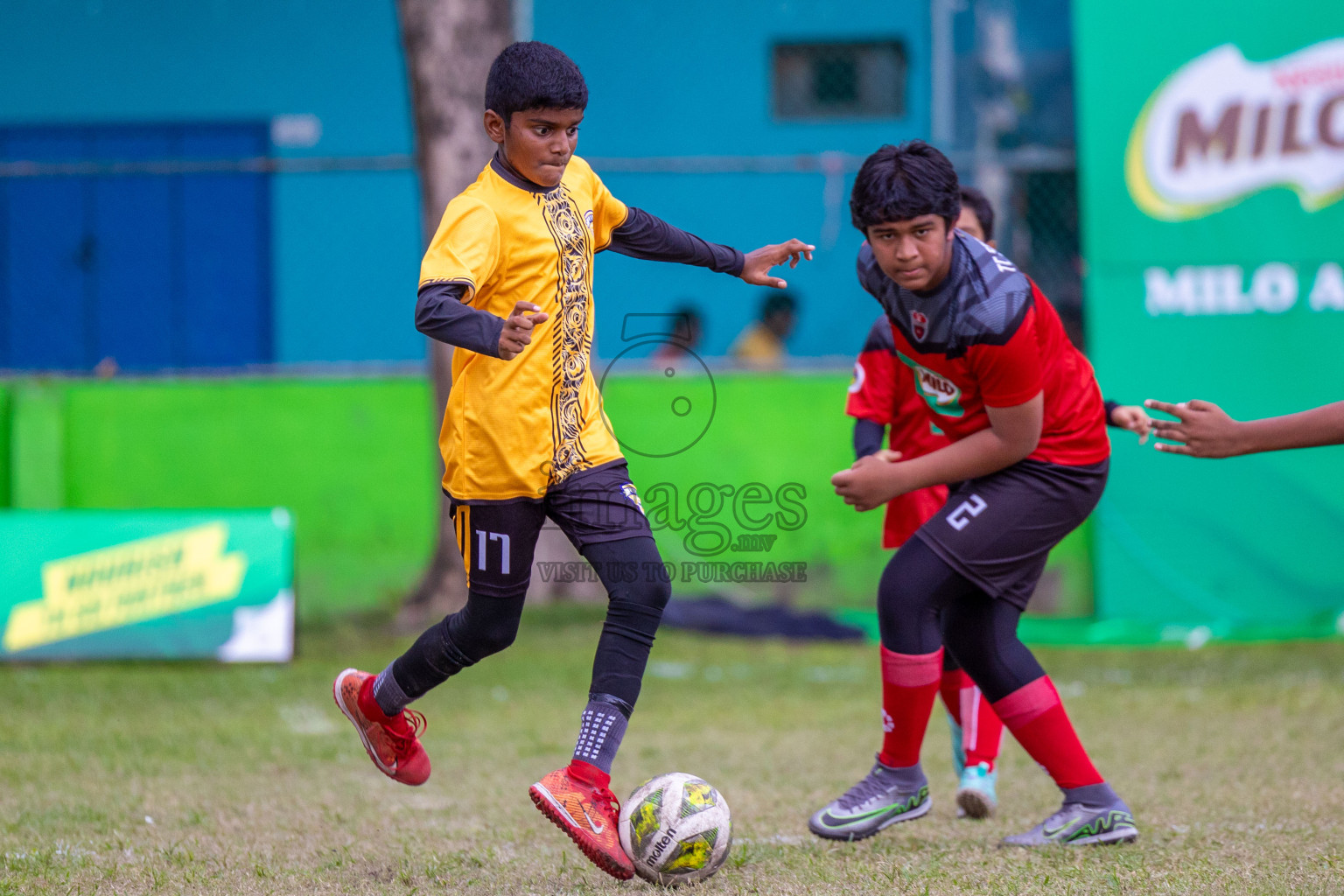 Day 1 of MILO Academy Championship 2024 - U12 was held at Henveiru Grounds in Male', Maldives on Thursday, 4th July 2024. Photos: Shuu Abdul Sattar / images.mv