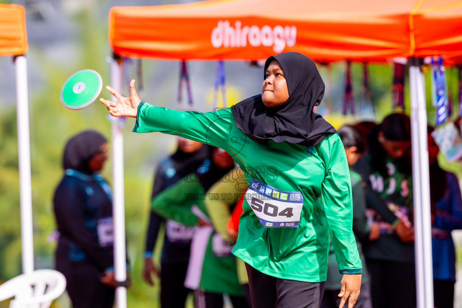 Day 6 of MWSC Interschool Athletics Championships 2024 held in Hulhumale Running Track, Hulhumale, Maldives on Thursday, 14th November 2024. Photos by: Nausham Waheed / Images.mv