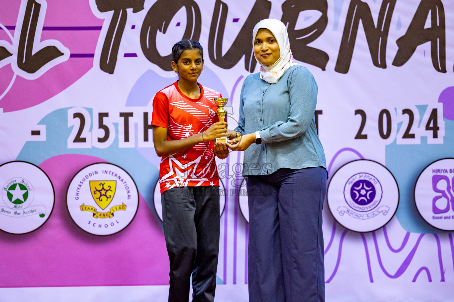 Closing Ceremony of Inter-school Netball Tournament held in Social Center at Male', Maldives on Monday, 26th August 2024. Photos: Hassan Simah / images.mv