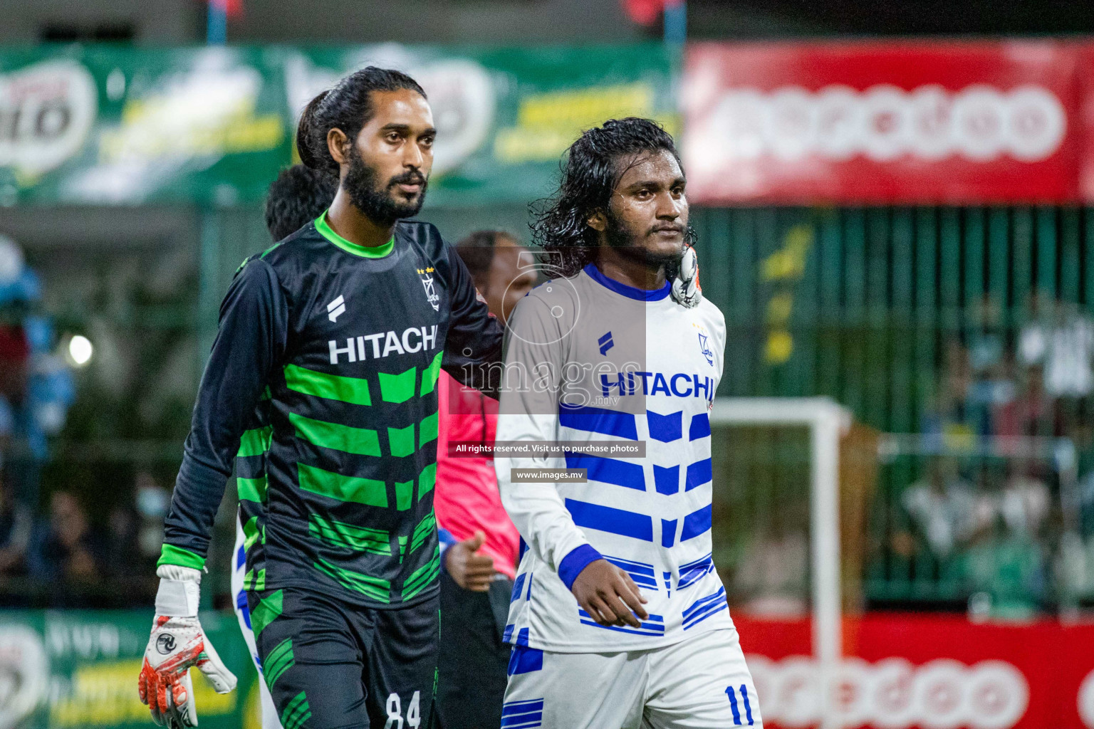 STO RC Vs Team Fenaka in the Quarter Finals of Club Maldives 2021 held in Hulhumale, Maldives on 13 December 2021. Photos: Shu Abdul Sattar / images.mv