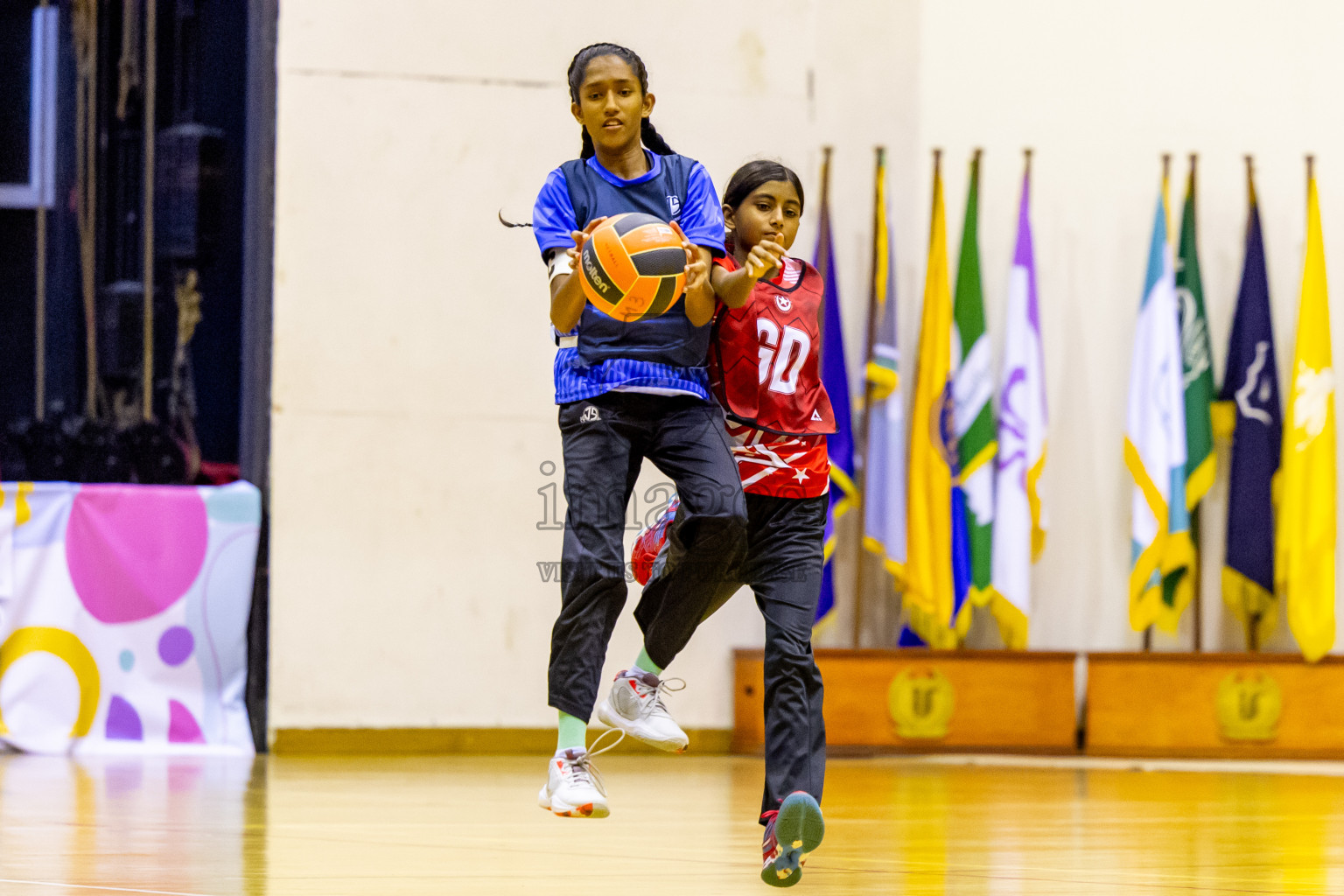 Day 9 of 25th Inter-School Netball Tournament was held in Social Center at Male', Maldives on Monday, 19th August 2024. Photos: Nausham Waheed / images.mv