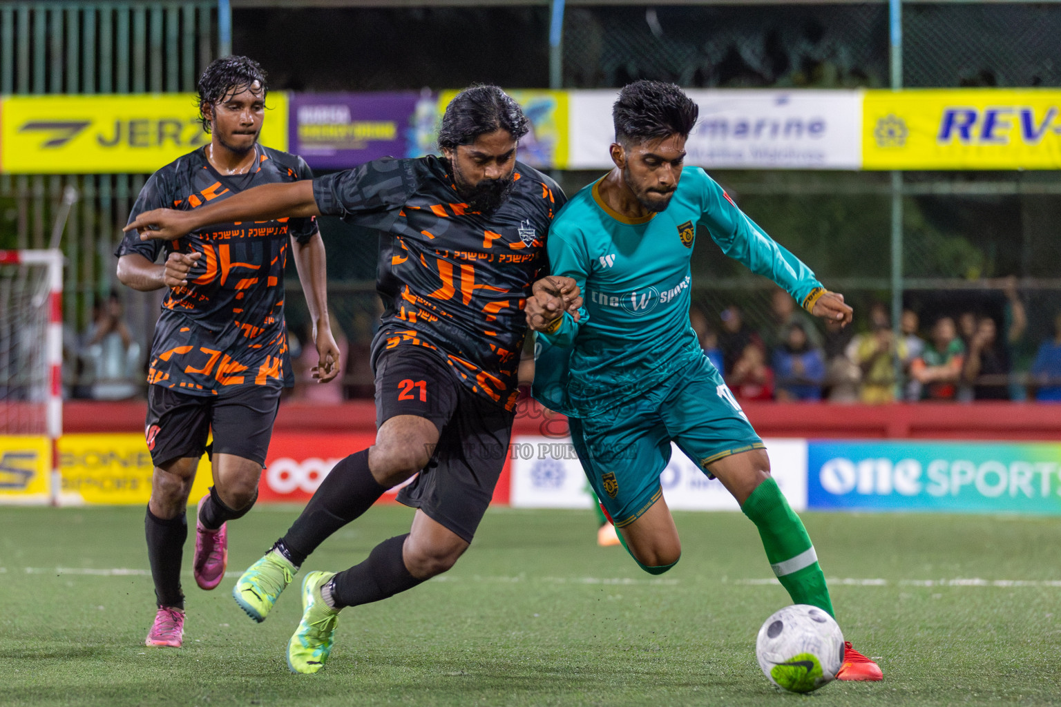 ADh Hangnaameedhoo vs ADh Mandhoo in Day 3 of Golden Futsal Challenge 2024 was held on Thursday, 18th January 2024, in Hulhumale', Maldives Photos: Mohamed Mahfooz Moosa / images.mv