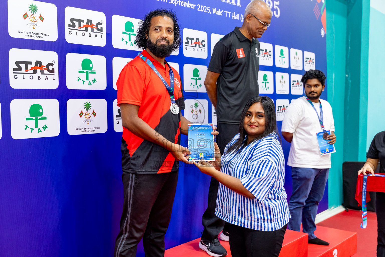 Finals of 30th Table Tennis Association Championship 2025 was held on Saturday, 20th September 2025 in Male' TT Hall, Male', Maldives. Photos: Nausham Waheed / images.mv