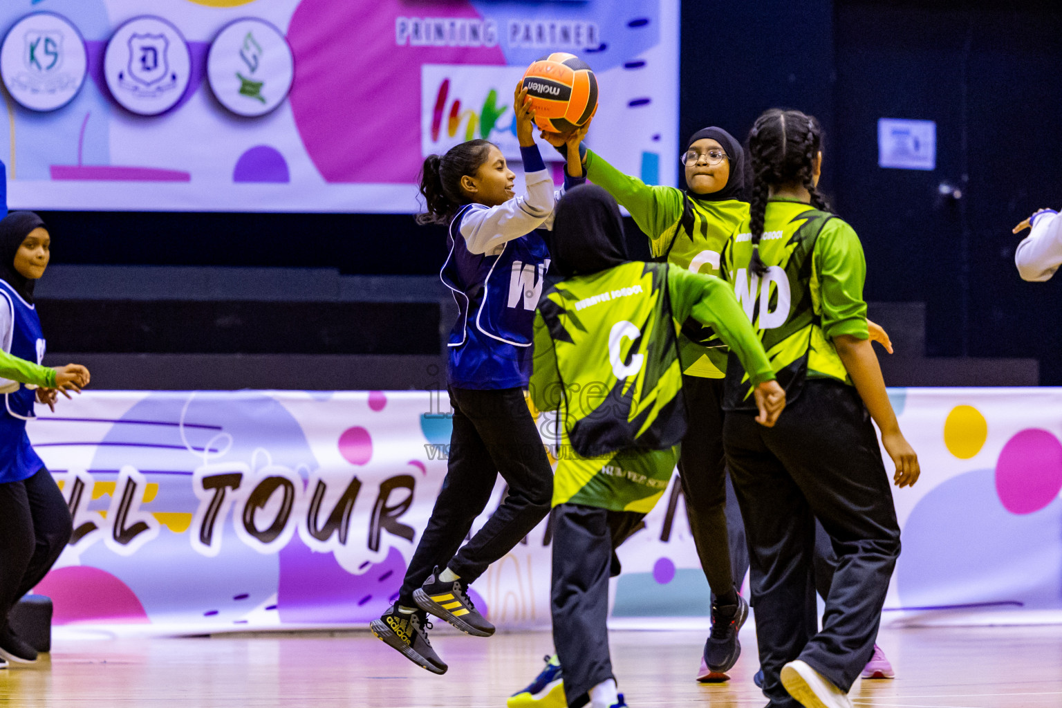 Day 10 of 25th Inter-School Netball Tournament was held in Social Center at Male', Maldives on Tuesday, 20th August 2024. Photos: Nausham Waheed / images.mv