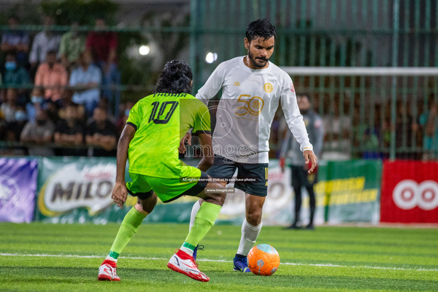 Team FSM Vs Prisons Club in the Semi Finals of Club Maldives 2021 held in Hulhumale, Maldives on 15 December 2021. Photos: Ismail Thoriq / images.mv