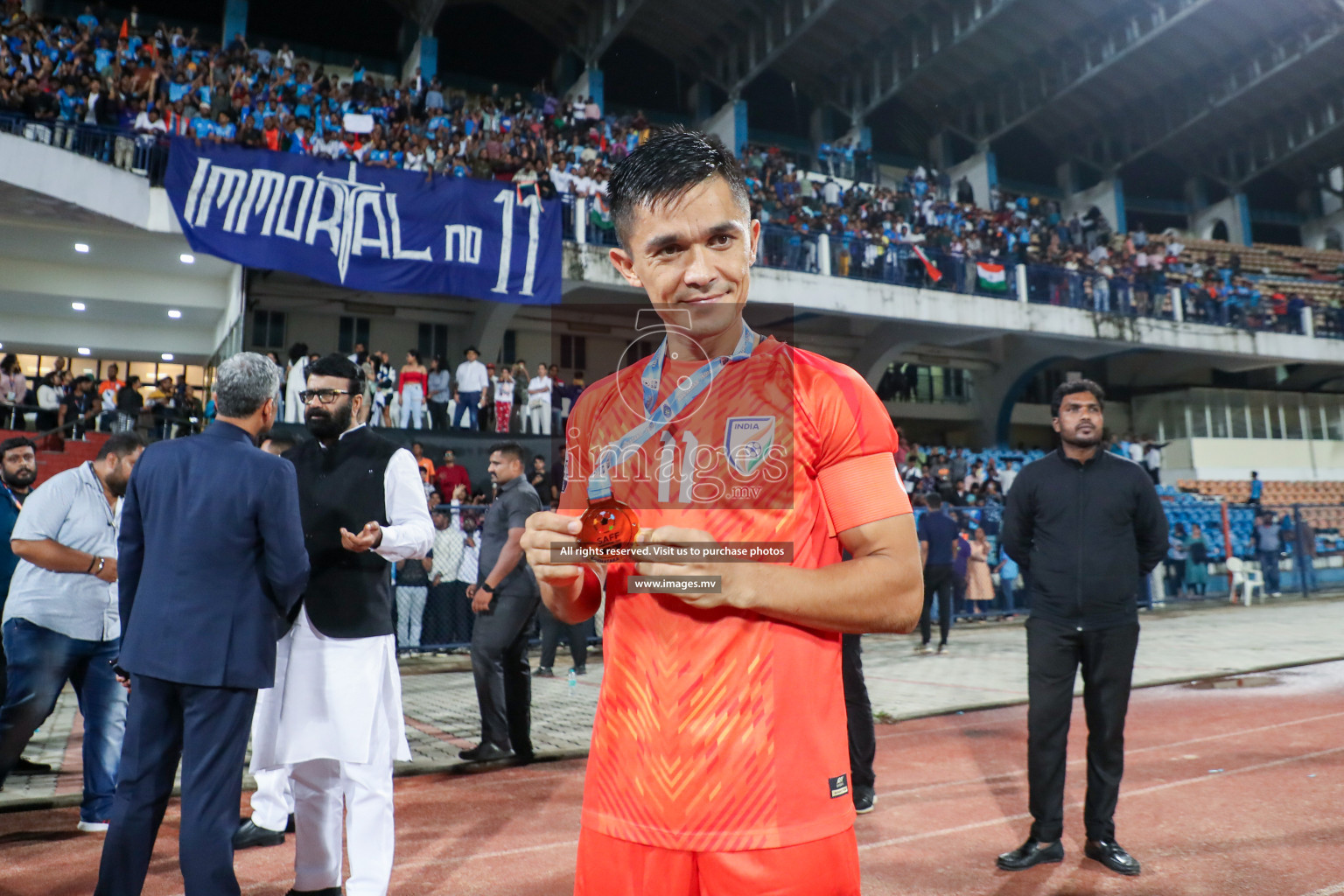 Kuwait vs India in the Final of SAFF Championship 2023 held in Sree Kanteerava Stadium, Bengaluru, India, on Tuesday, 4th July 2023. Photos: Nausham Waheed/ images.mv