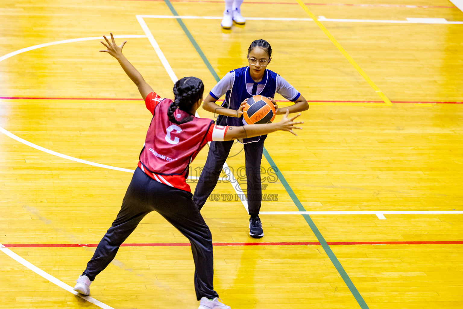 Day 8 of 25th Inter-School Netball Tournament was held in Social Center at Male', Maldives on Sunday, 18th August 2024. Photos: Nausham Waheed / images.mv