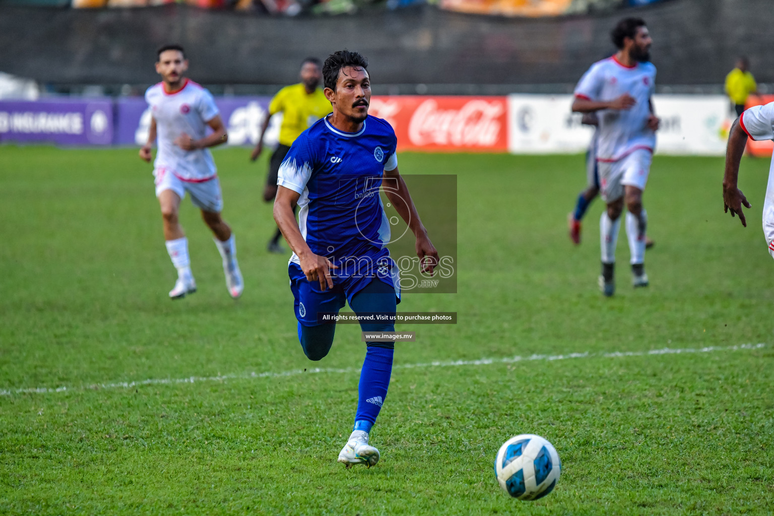 Buru Sports Club vs New Radiant Sports Club in the 2nd Division 2022 on 14th Aug 2022, held in National Football Stadium, Male', Maldives Photos: Nausham Waheed / Images.mv