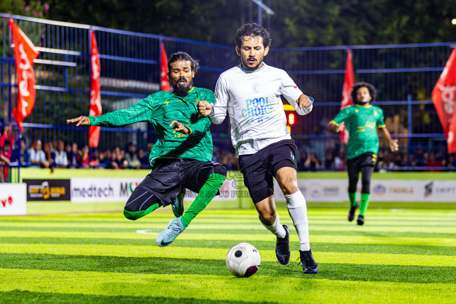 Muring FC vs Nala Brothers in Day 7 of Eydhafushi Futsal Cup 2024 was held on Sunday , 14th April 2024, in B Eydhafushi, Maldives Photos: Nausham Waheed / images.mv