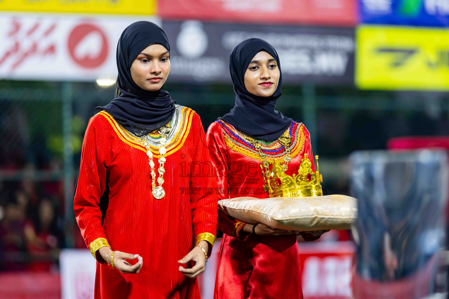 L. Gan VS B. Eydhafushi in the Finals of Golden Futsal Challenge 2024 which was held on Thursday, 7th March 2024, in Hulhumale', Maldives. 
Photos: Hassan Simah / images.mv