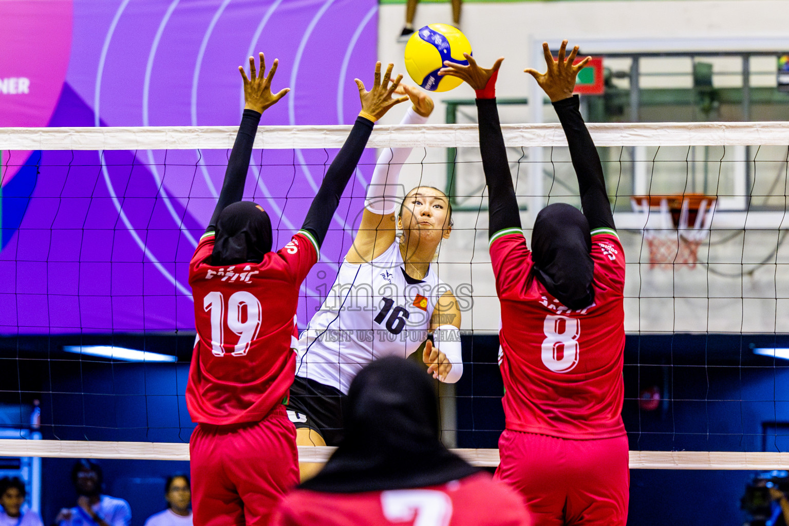 Final of CAVA Woman's Volleyball Challenge Cup 2024 was held in Social Center, Male', Maldives on Wednesday, 11th September 2024. Photos: Nausham Waheed / images.mv