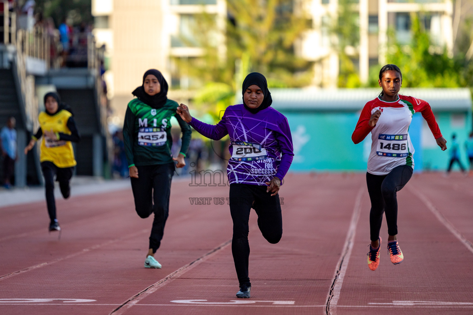 Day 1 of MWSC Interschool Athletics Championships 2024 held in Hulhumale Running Track, Hulhumale, Maldives on Saturday, 9th November 2024. 
Photos by: Hassan Simah / Images.mv