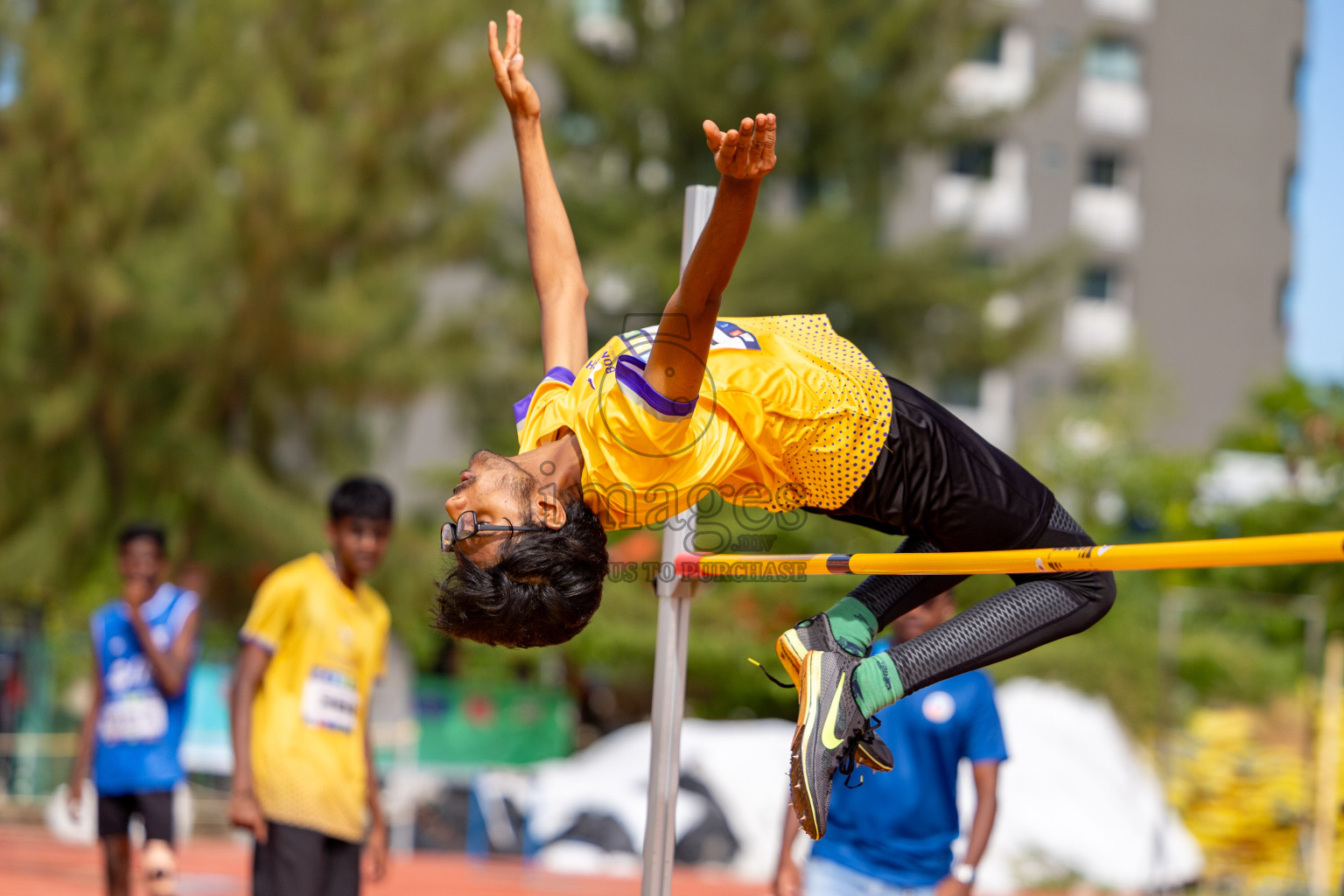 Day 2 of MWSC Interschool Athletics Championships 2024 held in Hulhumale Running Track, Hulhumale, Maldives on Sunday, 10th November 2024. 
Photos by:  Hassan Simah / Images.mv