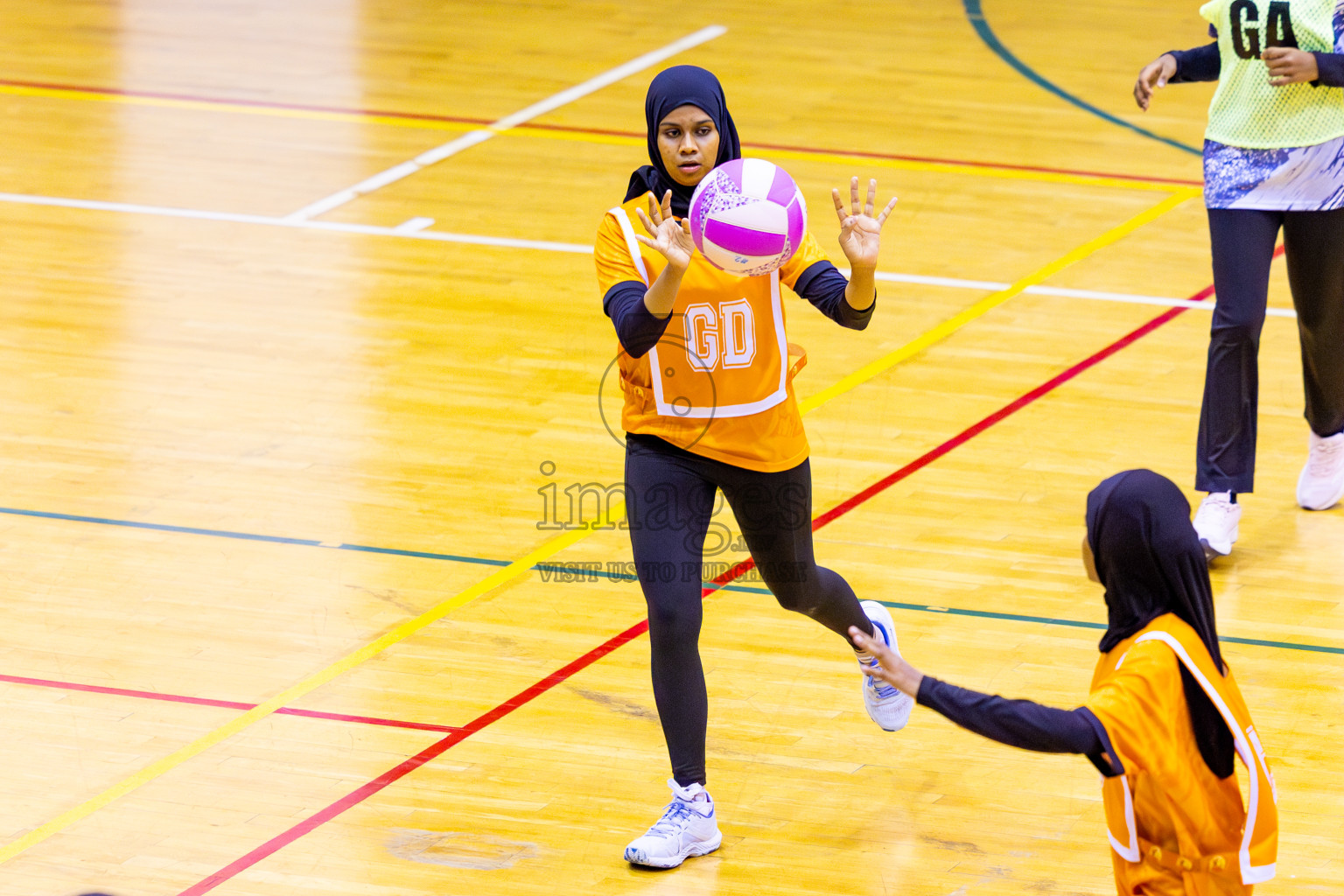 SC Skylark vs Youth United SC in Day 5 of 24th Milo Netball Association Championship held in Social Center at Male', Maldives on Friday, 5th September 2025. Photos: Nausham Waheed / images.mv